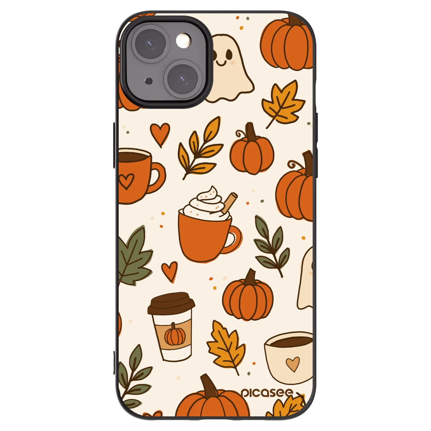 Picasee silikonski črni ovitek za Apple iPhone 15 Plus - Fall vibes