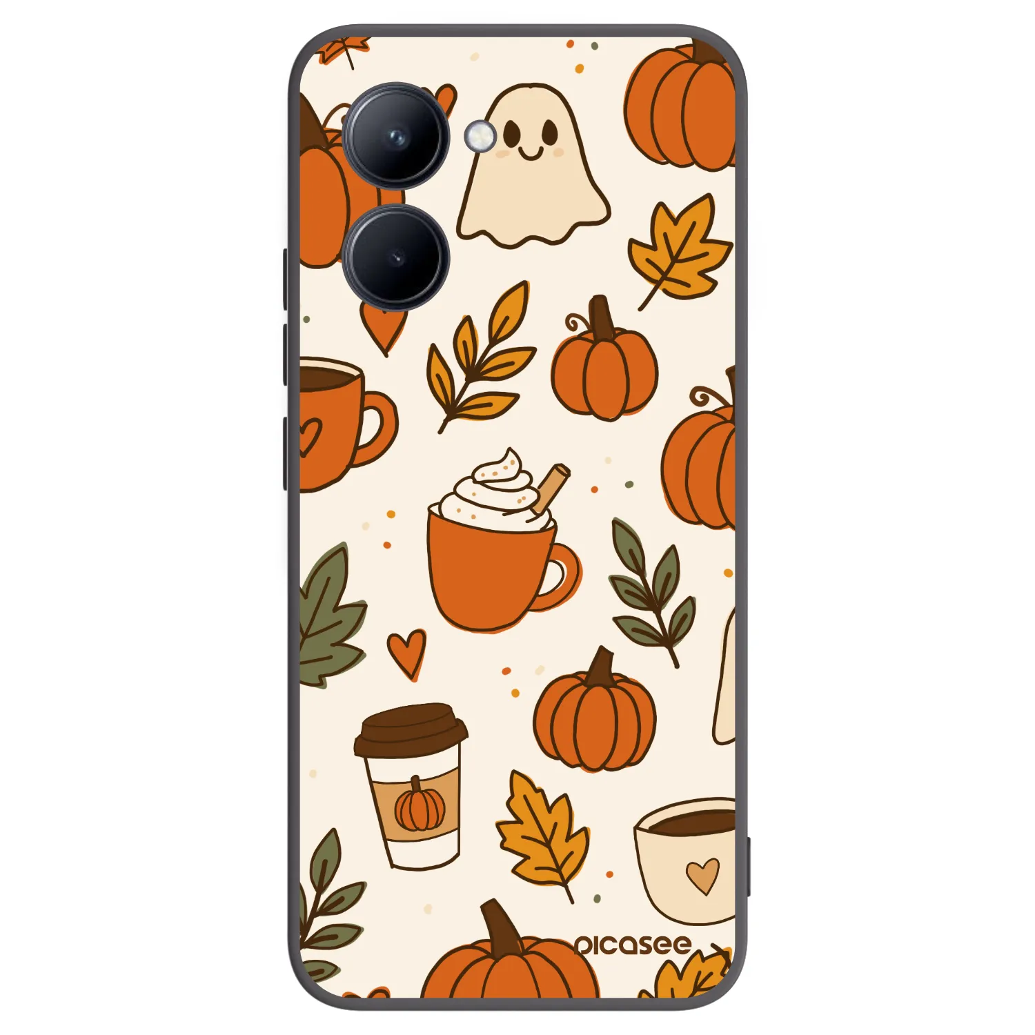 Picasee silikonski črni ovitek za Realme C33 (2023) - Fall vibes