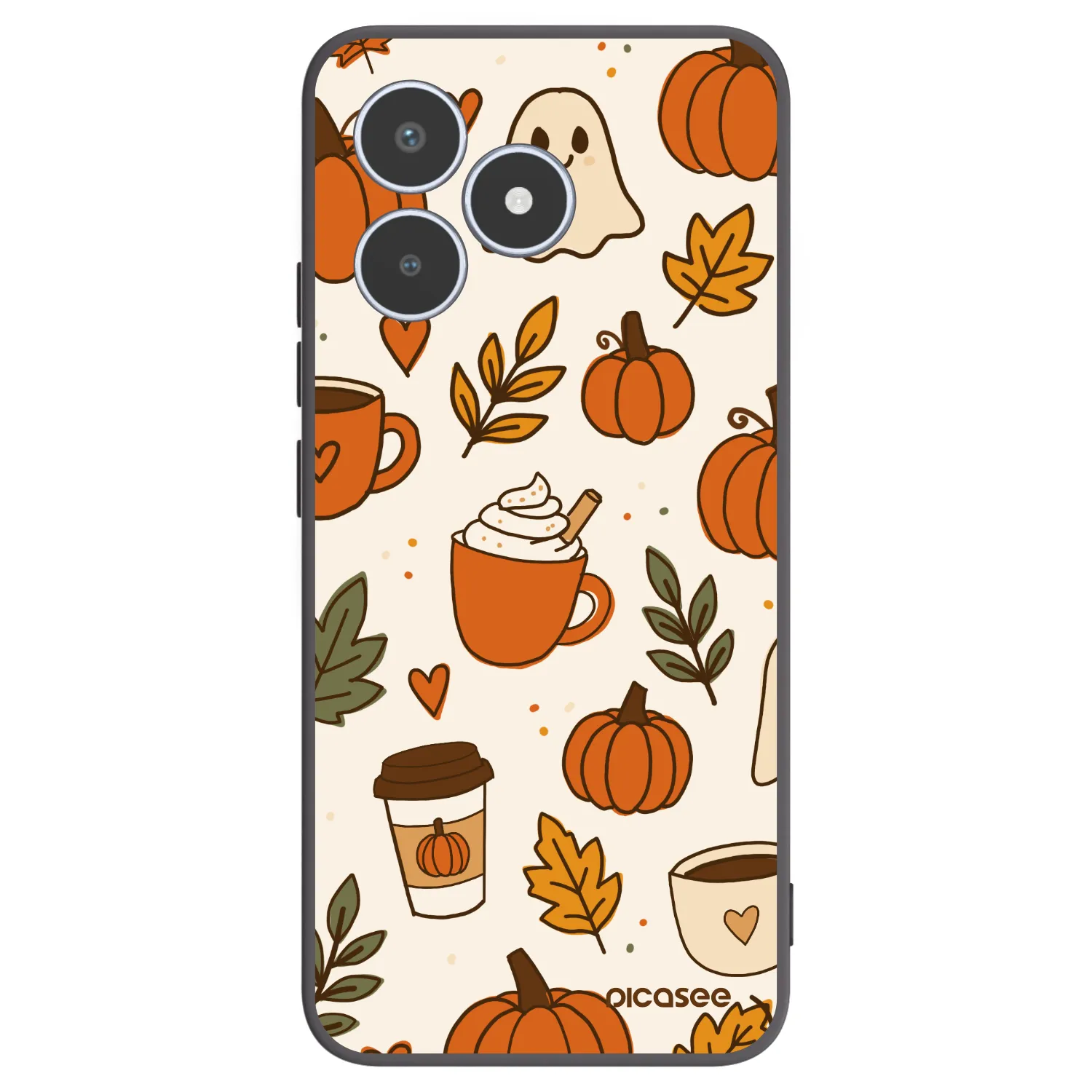 Picasee silikonski črni ovitek za Realme C53 - Fall vibes