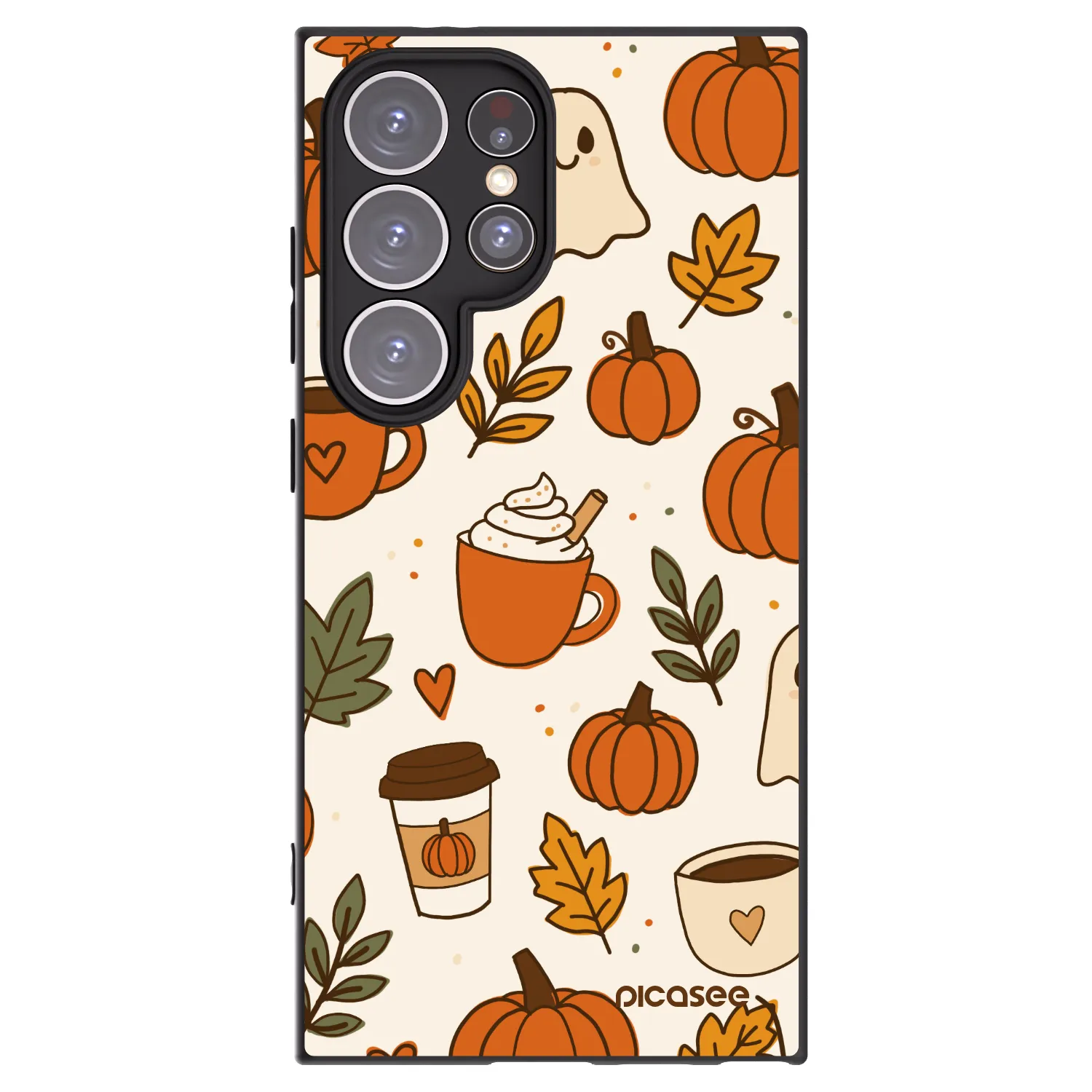 Picasee silikonski črni ovitek za Samsung Galaxy S24 Ultra S928B 5G - Fall vibes