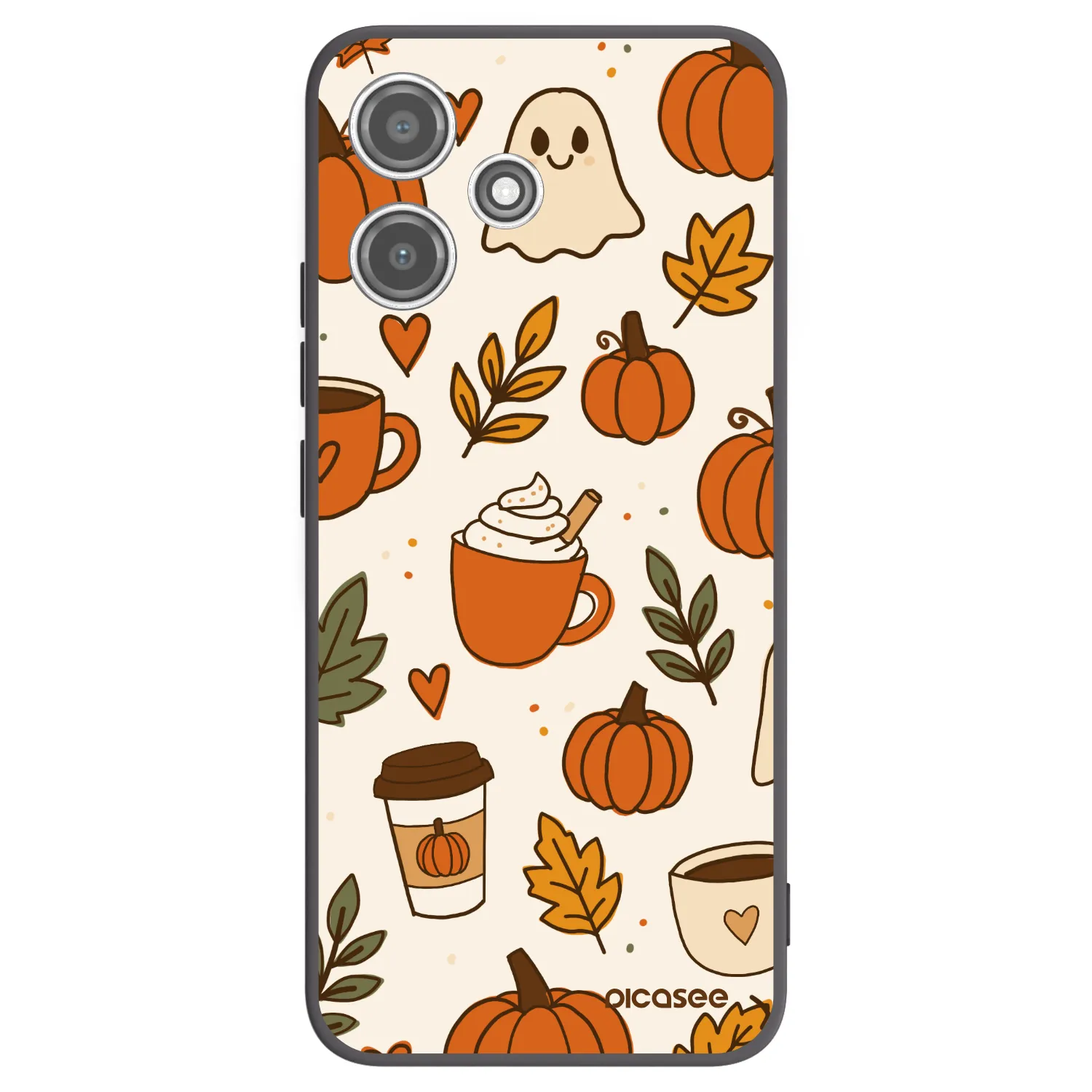Picasee silikonski črni ovitek za Xiaomi Redmi 12 5G - Fall vibes