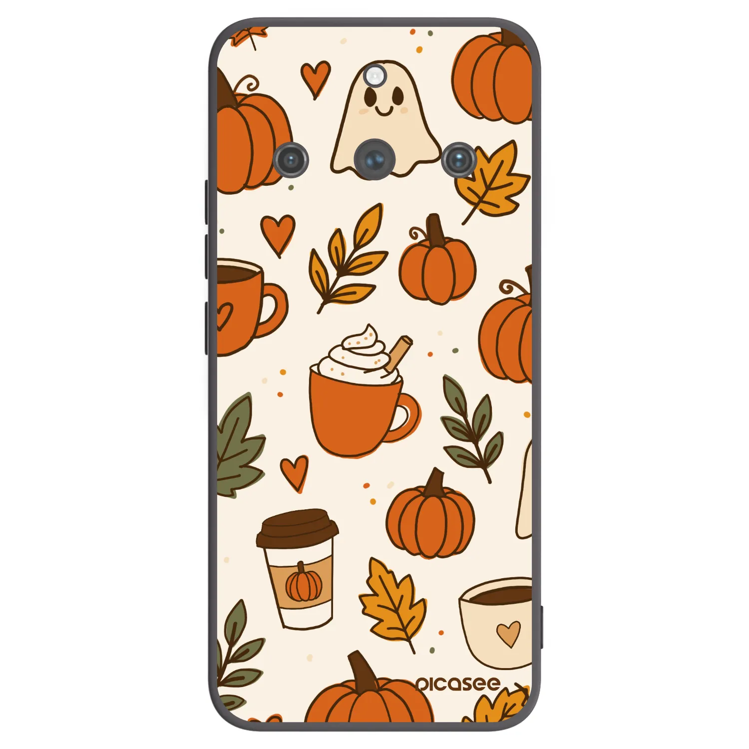 Picasee silikonski črni ovitek za Realme 11 Pro+ - Fall vibes