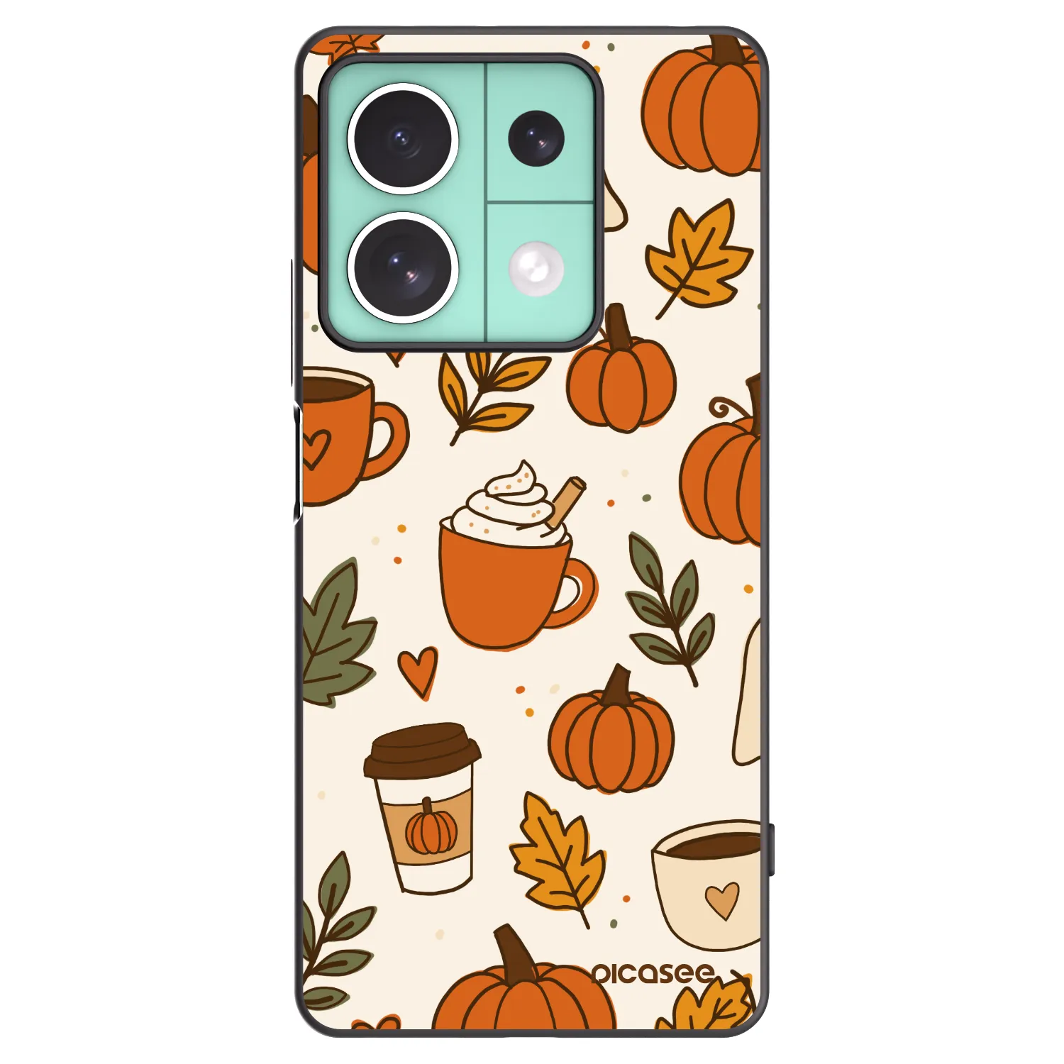 Picasee silikonski črni ovitek za Xiaomi Redmi Note 13 5G - Fall vibes