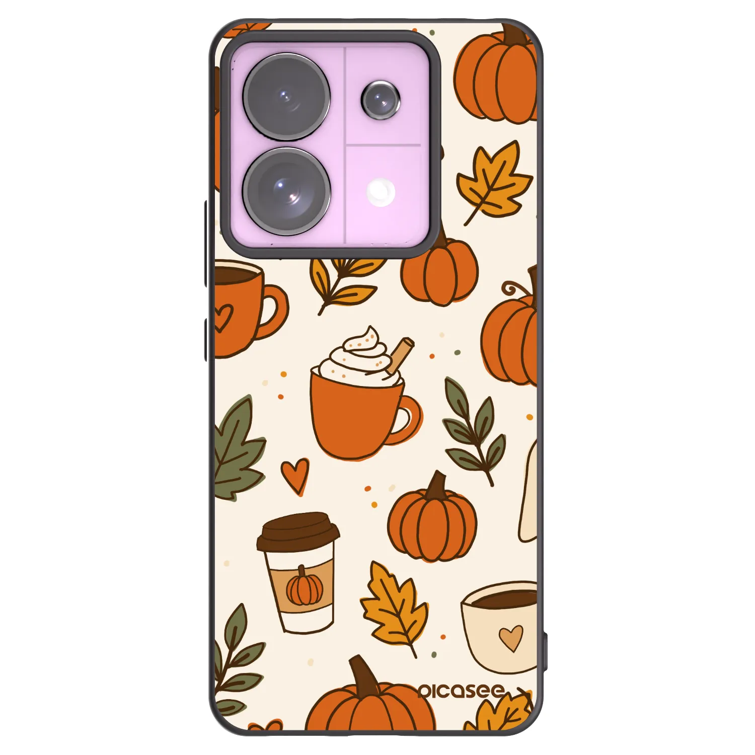 Picasee silikonski črni ovitek za Xiaomi Redmi Note 13 Pro 5G - Fall vibes