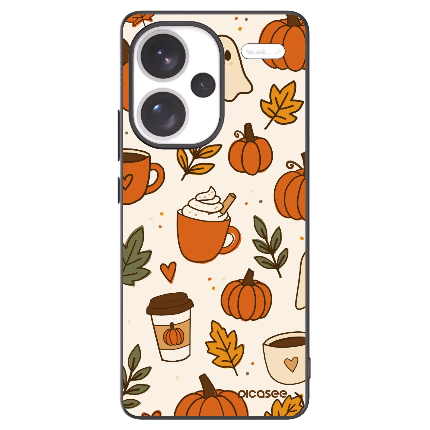 Picasee silikonski črni ovitek za Xiaomi Redmi Note 13 Pro+ 5G - Fall vibes