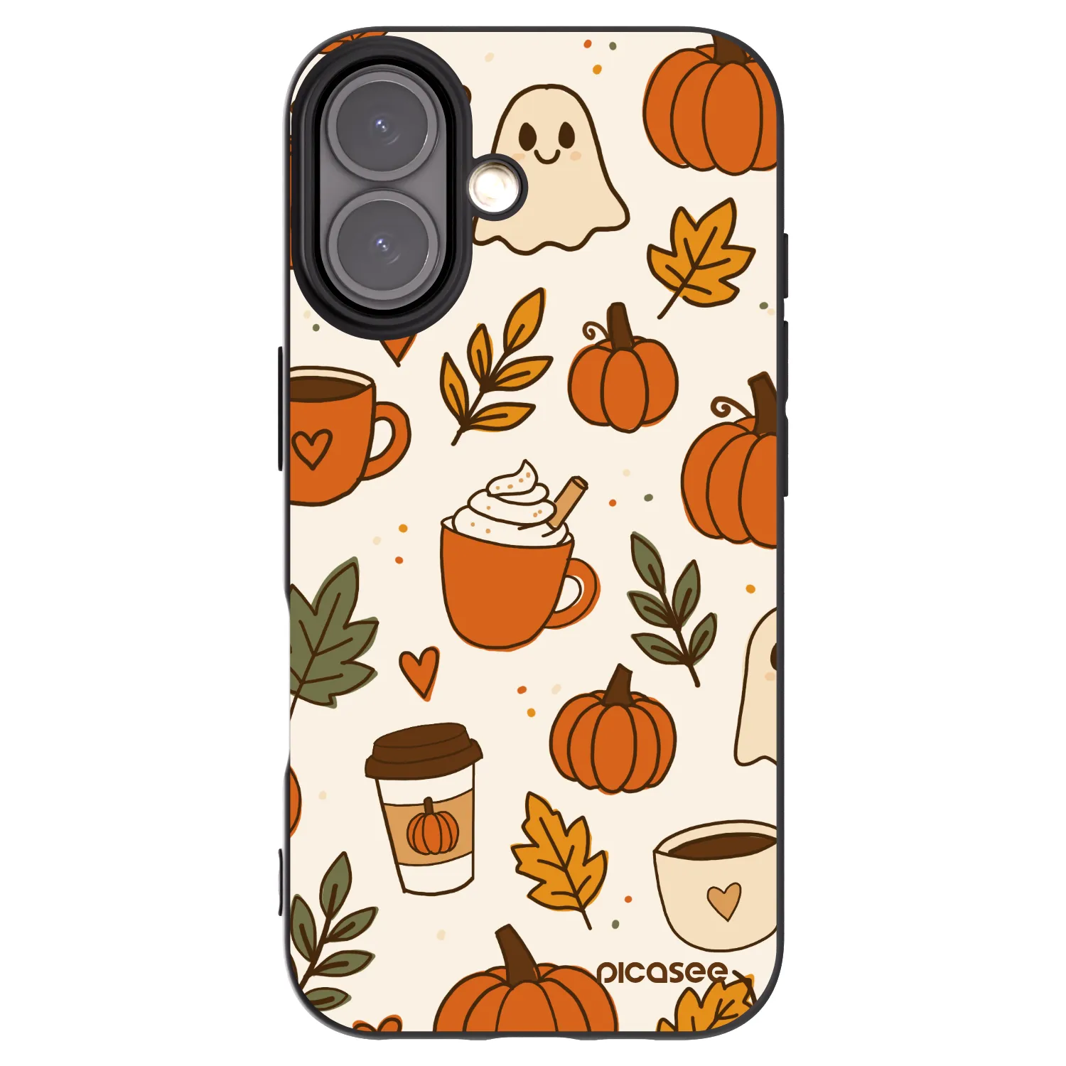 Picasee silikonski črni ovitek za Apple iPhone 16 - Fall vibes