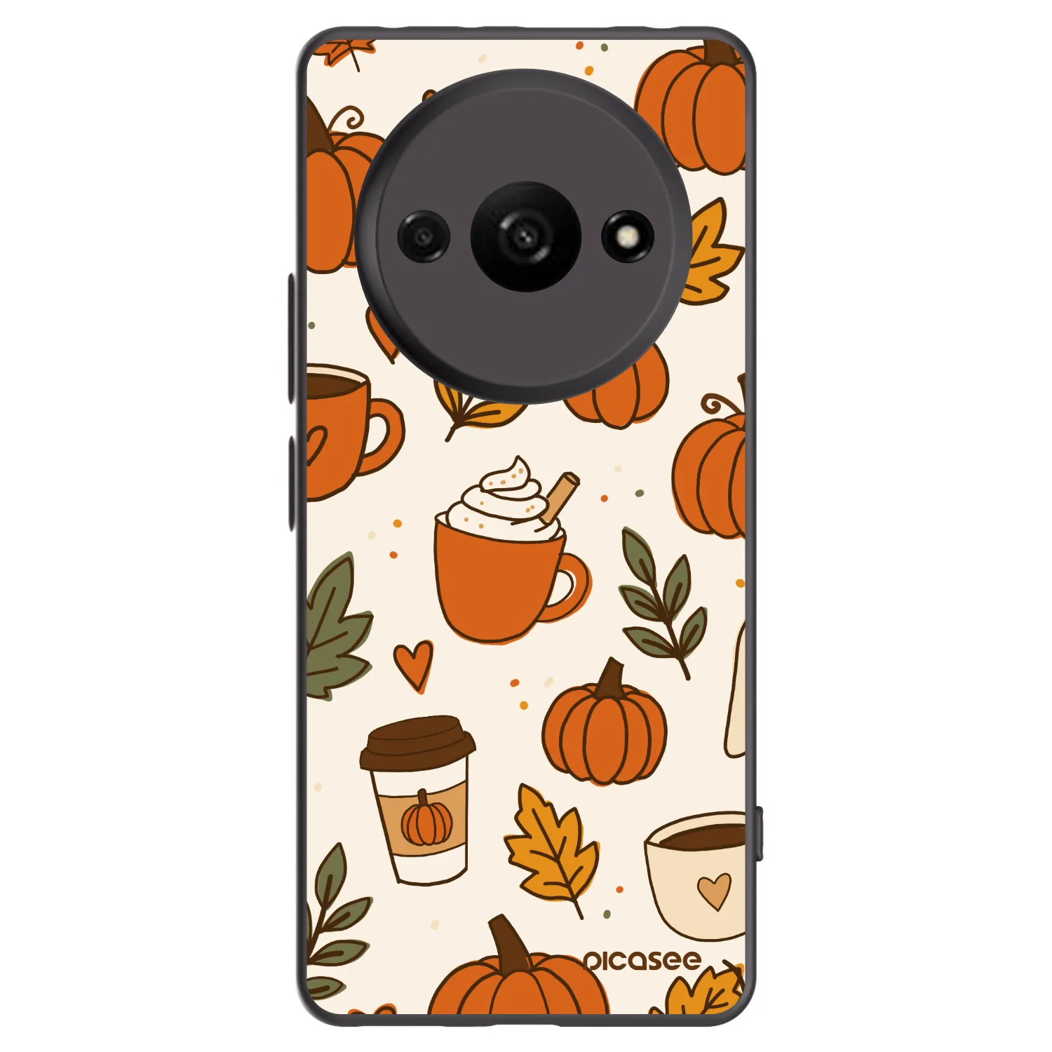Picasee silikonski črni ovitek za Xiaomi Redmi A3 - Fall vibes