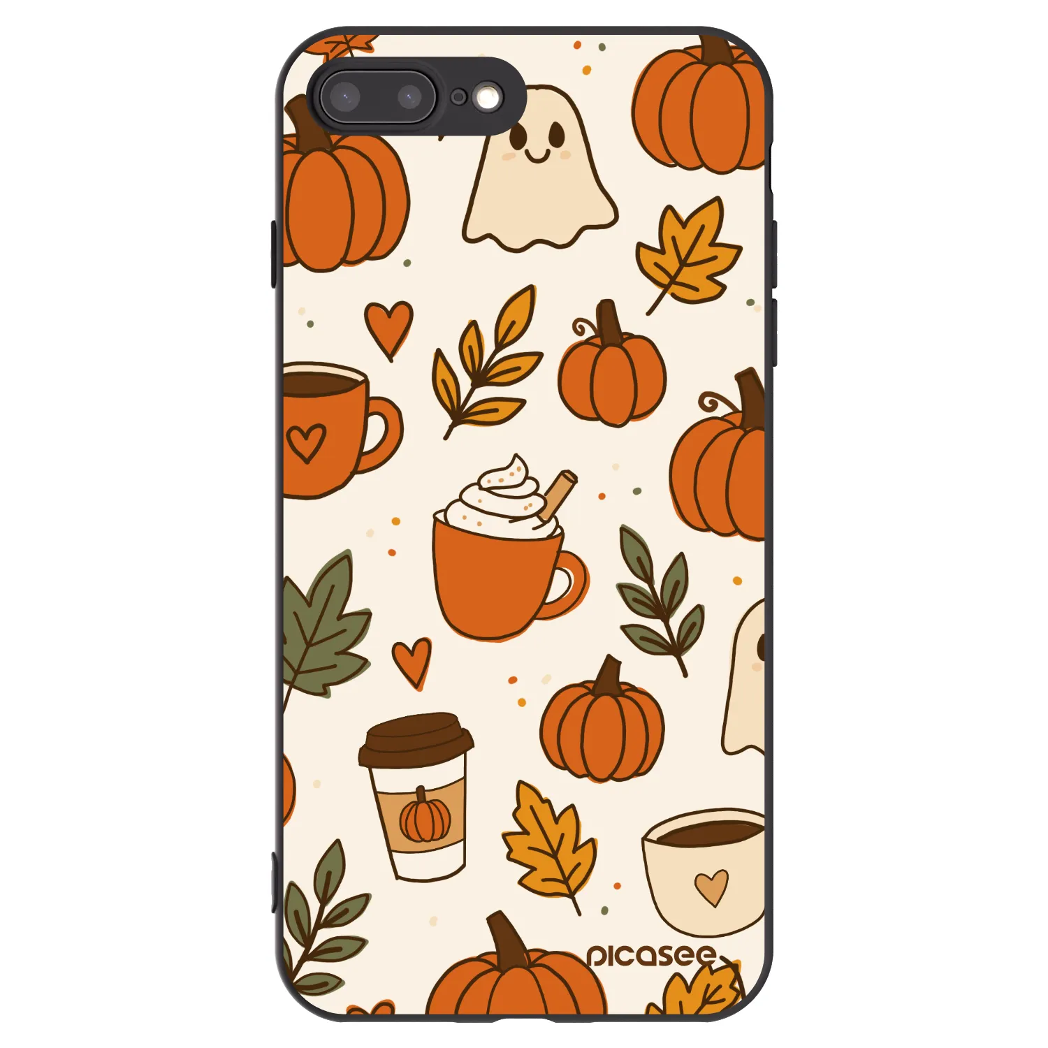 Picasee silikonski črni ovitek za Apple iPhone 7 Plus - Fall vibes