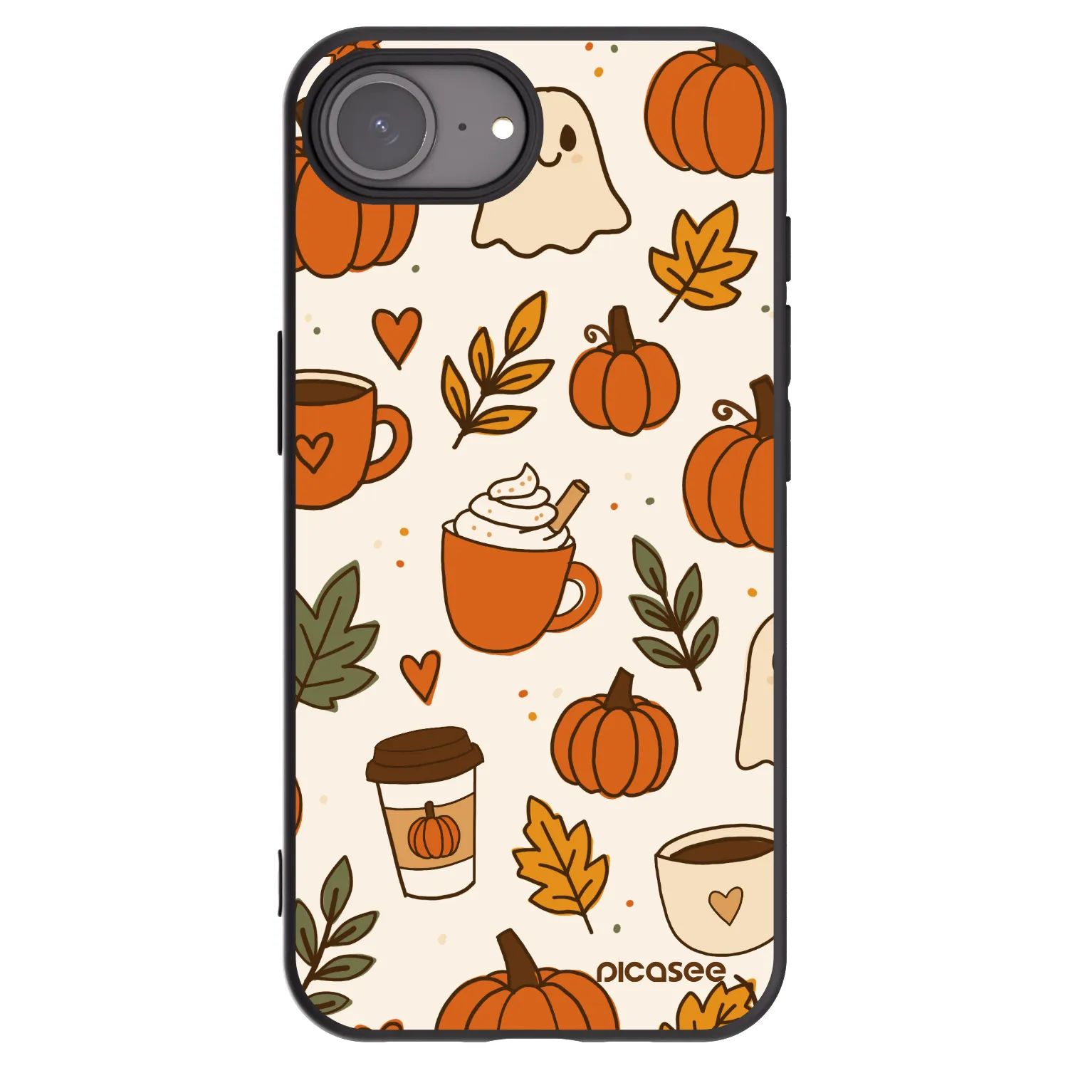 Picasee silikonski črni ovitek za Apple iPhone 16e - Fall vibes