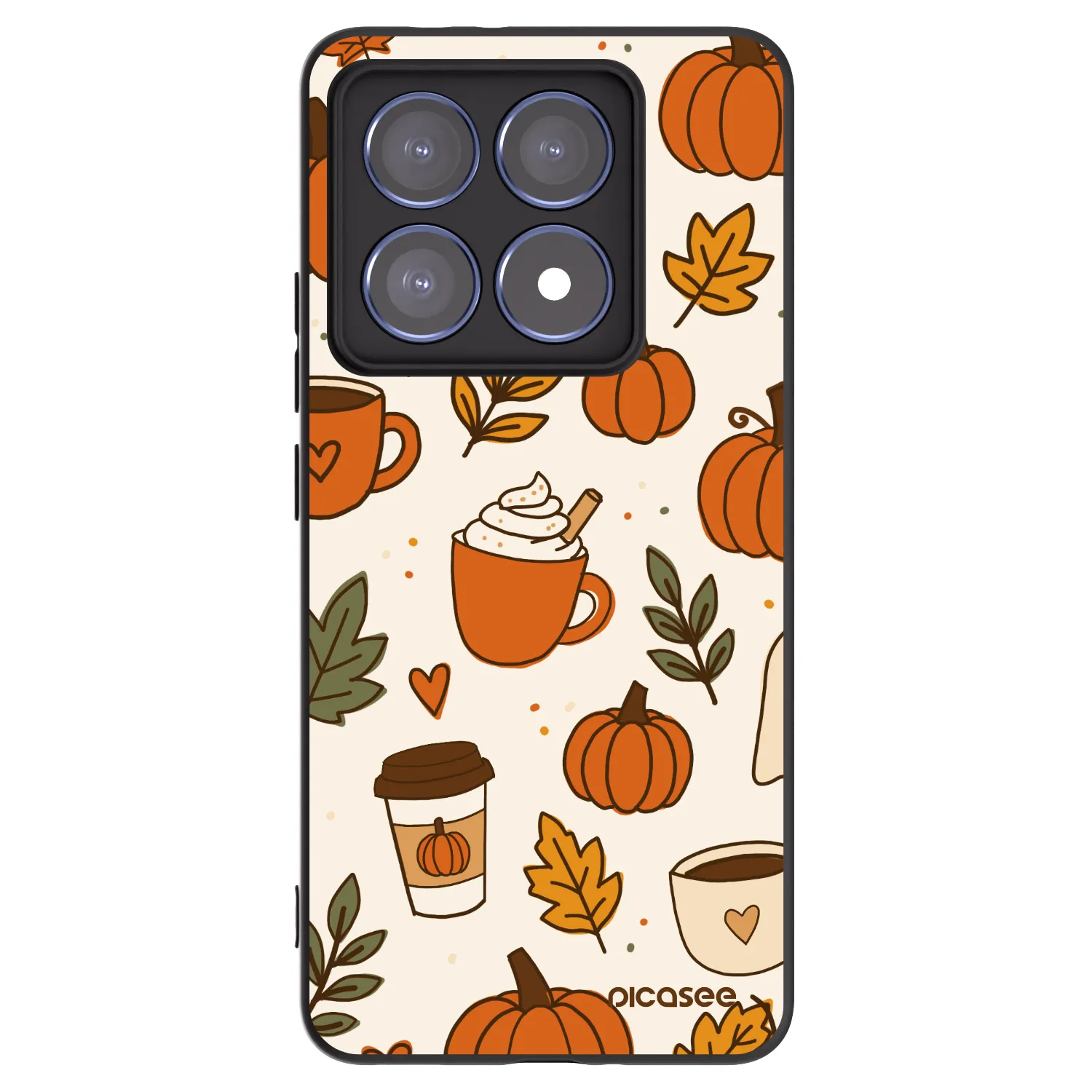 Picasee silikonski črni ovitek za Xiaomi 14T Pro - Fall vibes