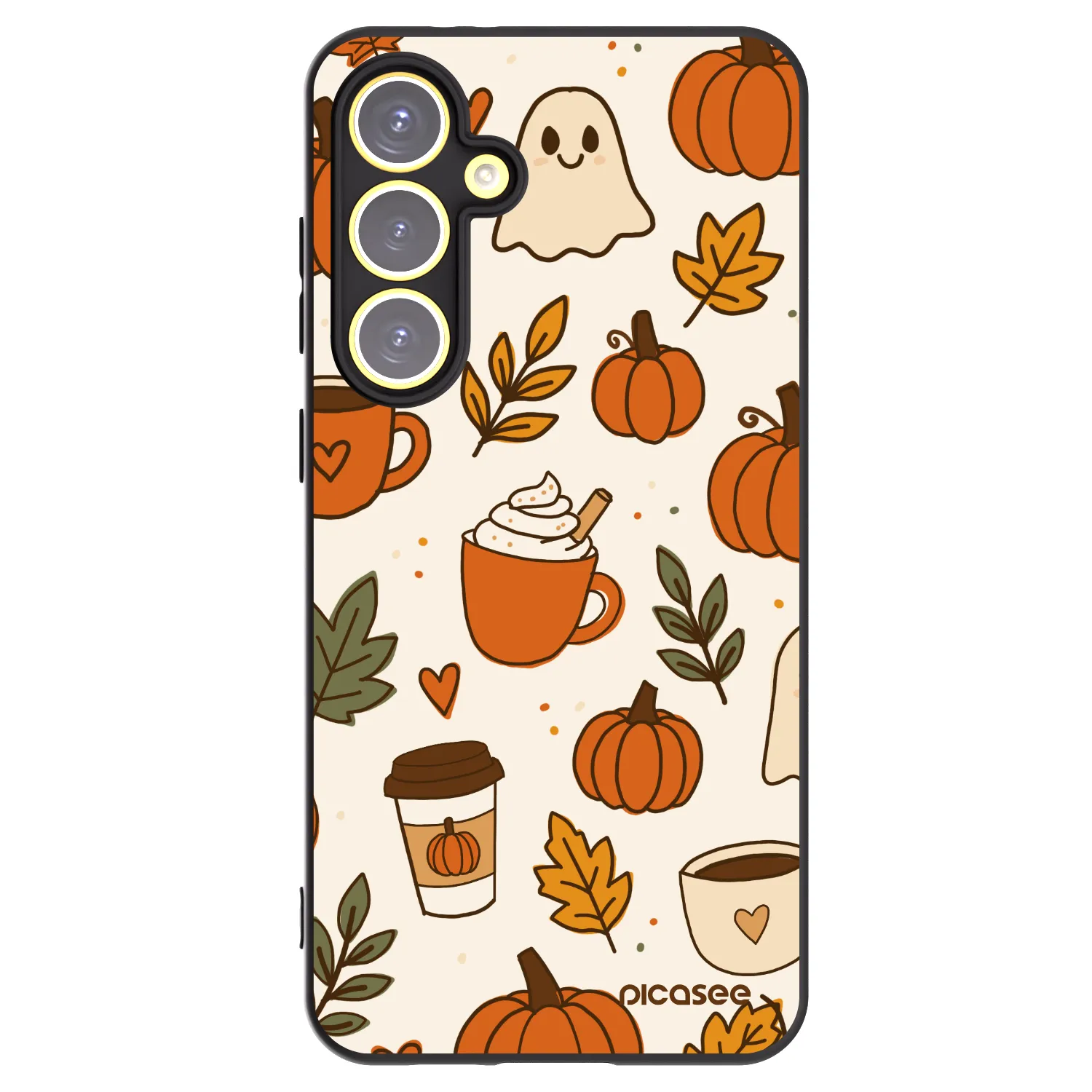 Picasee silikonski črni ovitek za Samsung Galaxy S24 FE S721B - Fall vibes