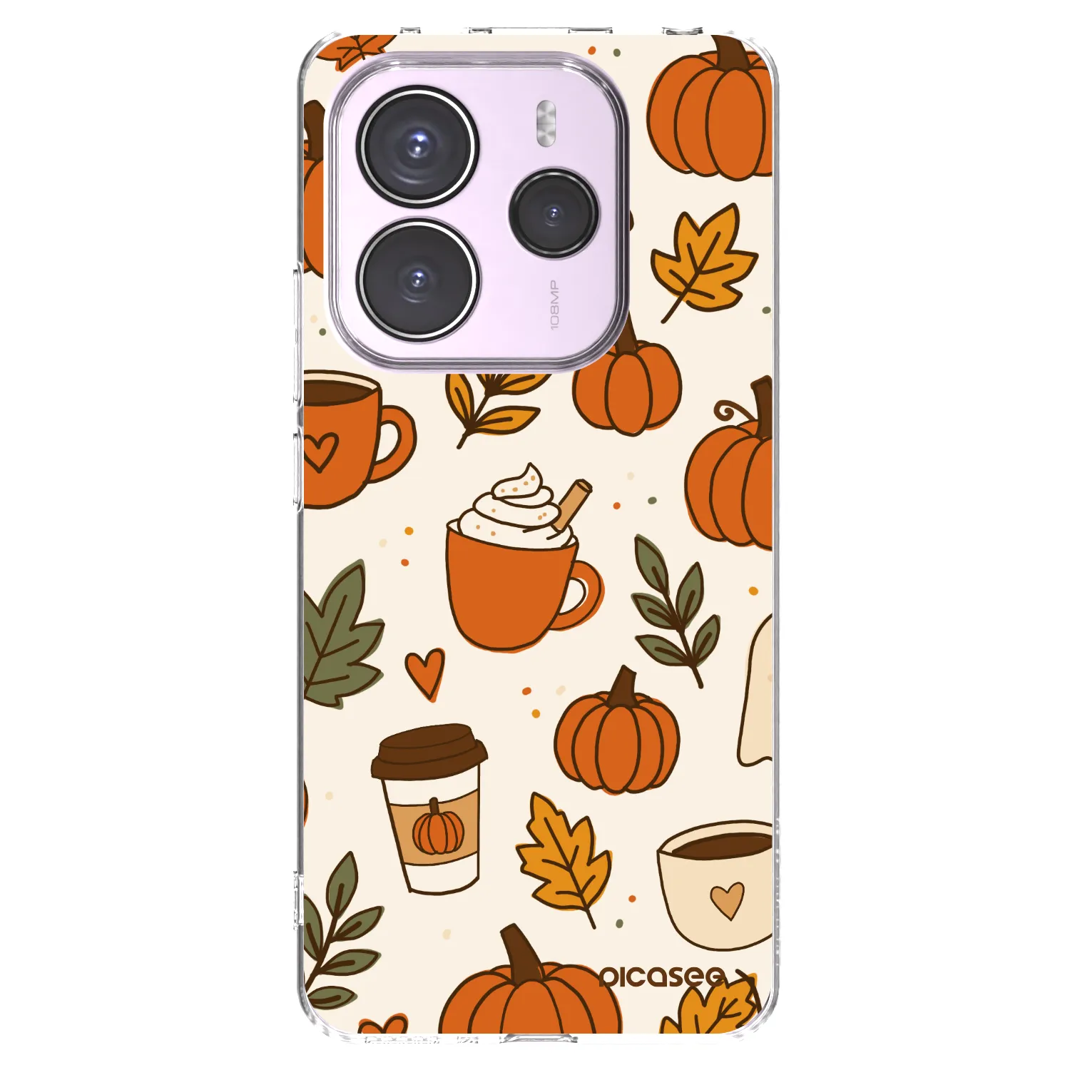 Picasee silikonski prozorni ovitek za Xiaomi Redmi Note 14 5G - Fall vibes