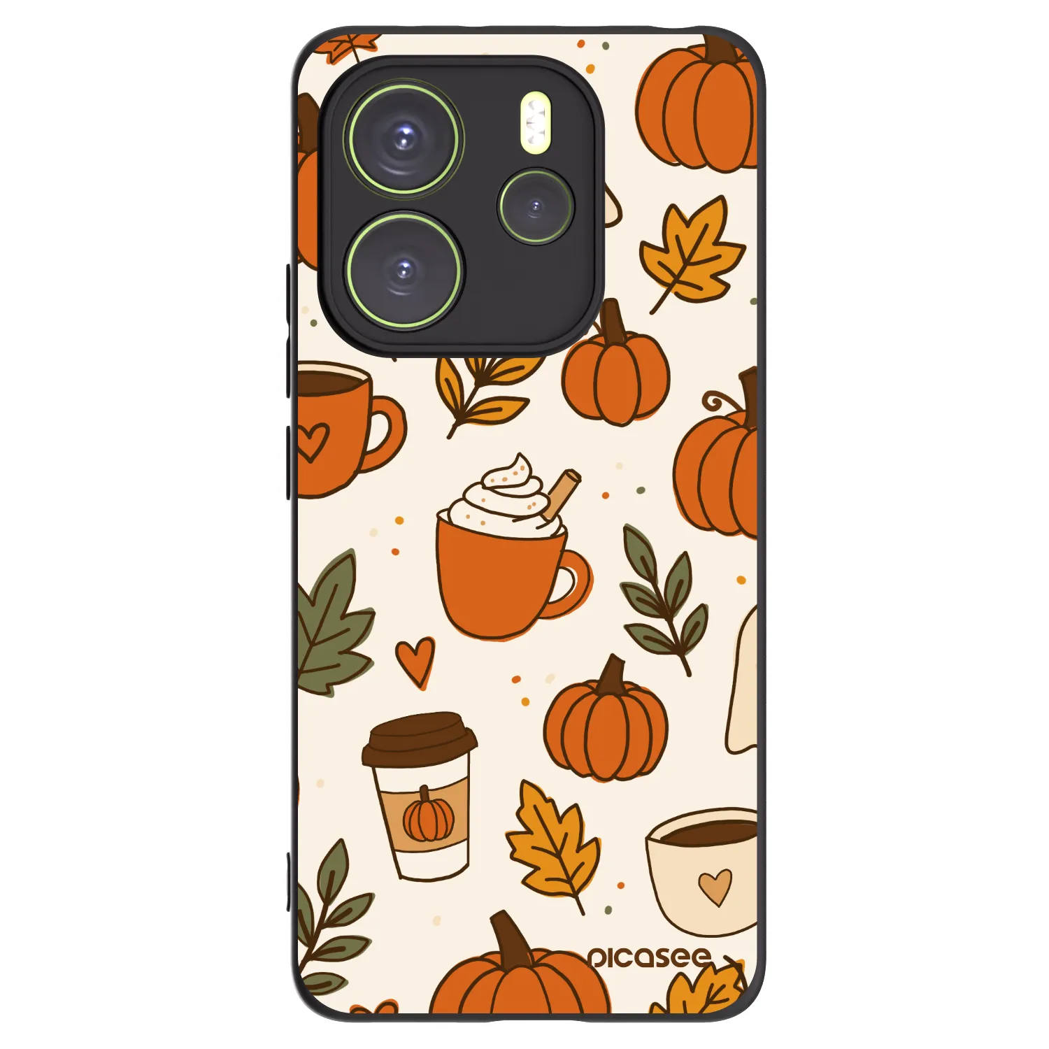 Picasee silikonski črni ovitek za Xiaomi Redmi Note 14 4G - Fall vibes
