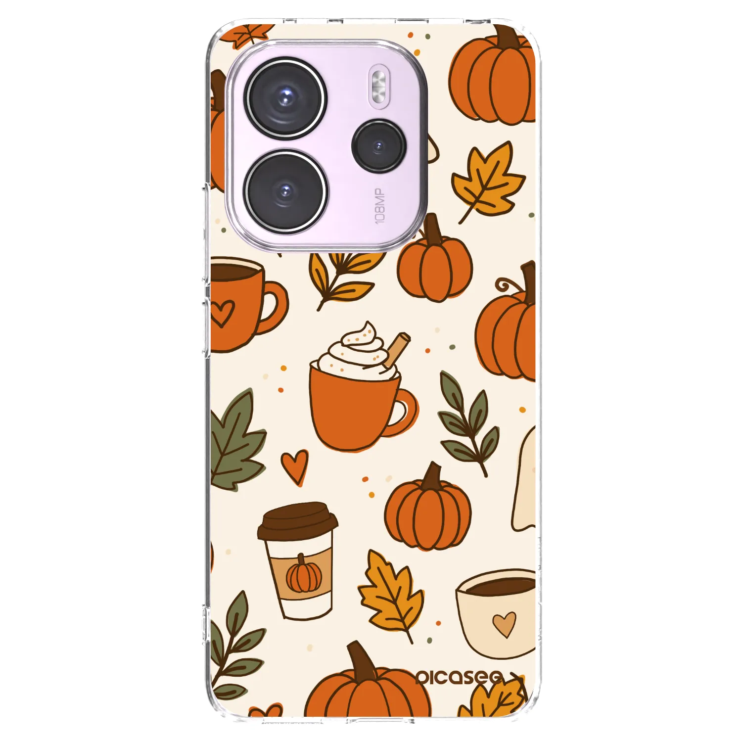 Picasee silikonski prozorni ovitek za Xiaomi Redmi Note 14 4G - Fall vibes