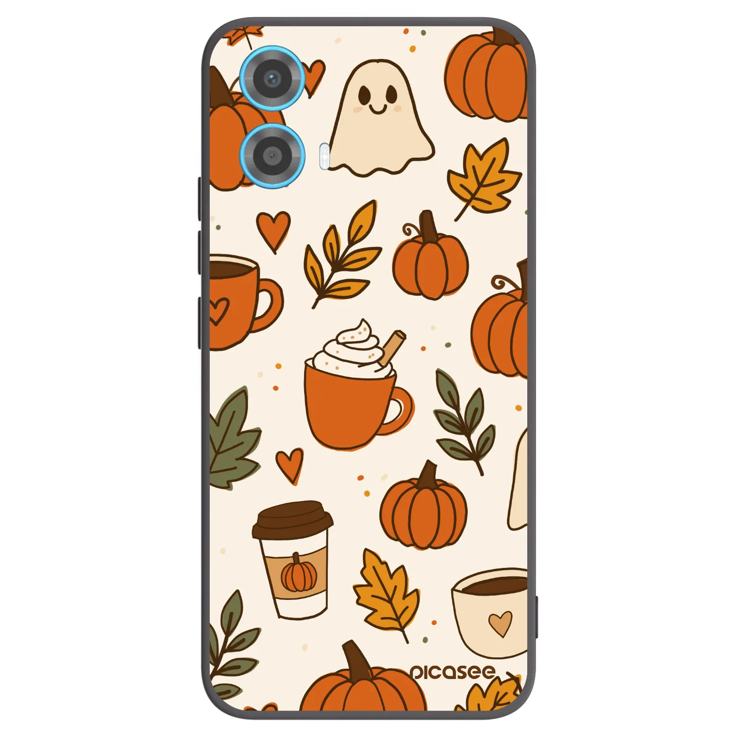 Picasee silikonski črni ovitek za Motorola Moto G34 5G - Fall vibes