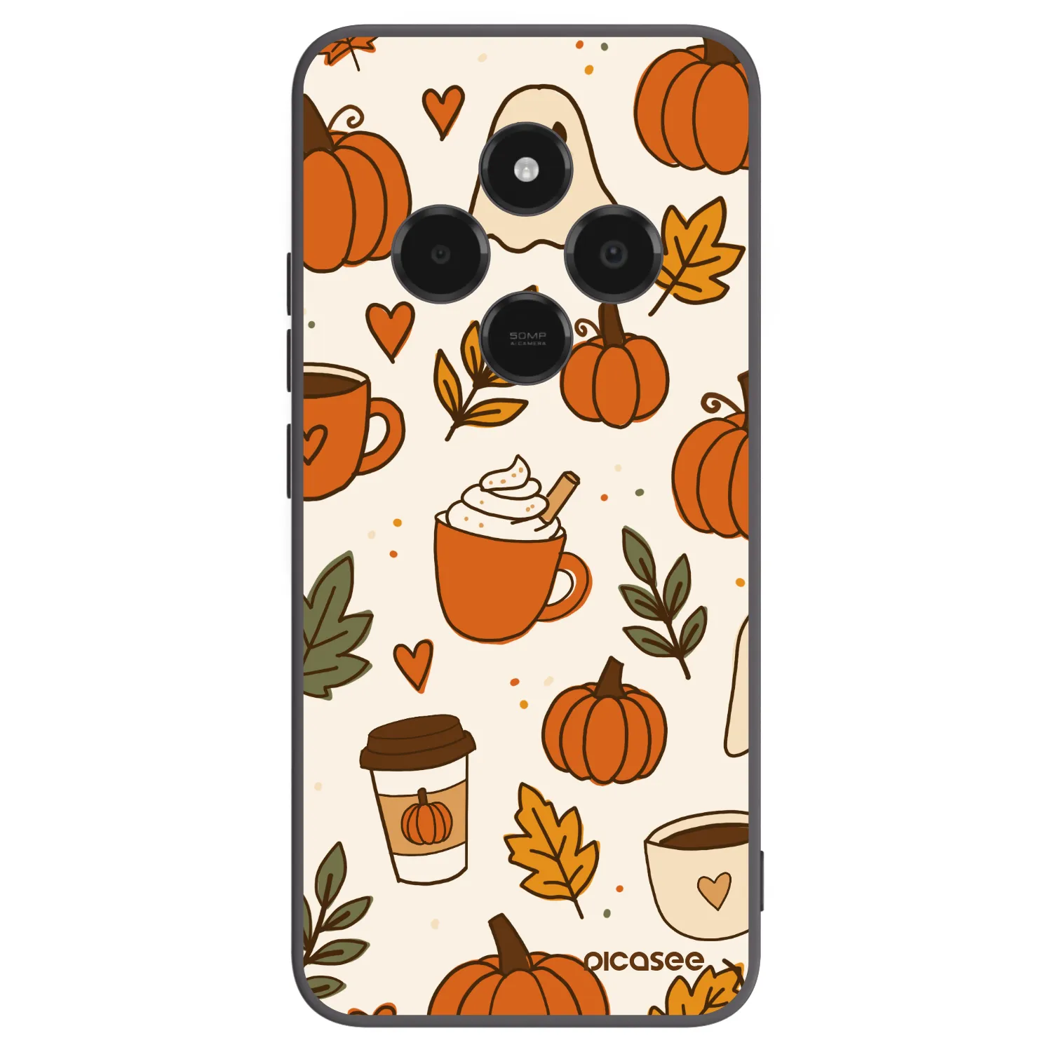 Picasee silikonski črni ovitek za Xiaomi Poco C75 - Fall vibes