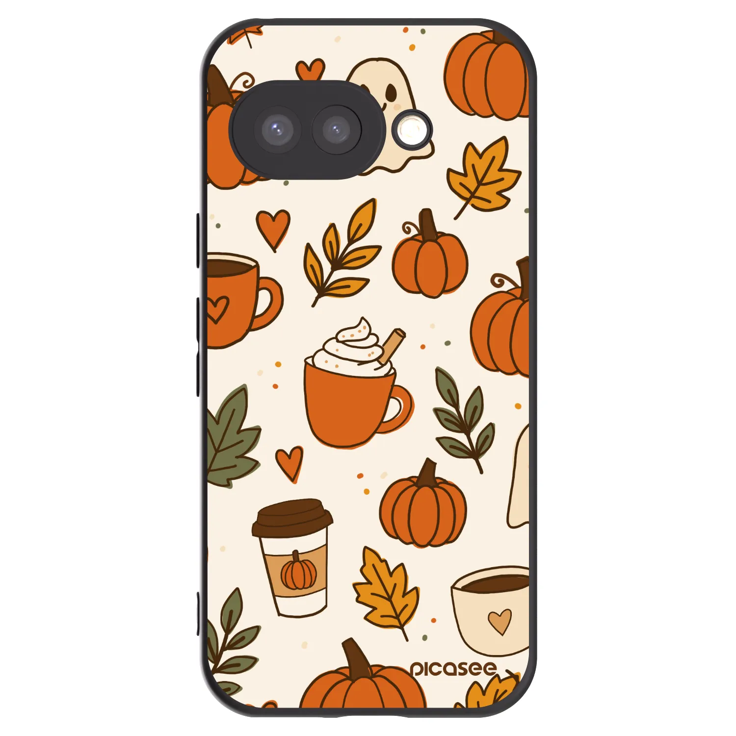 Picasee silikonski črni ovitek za Google Pixel 9a - Fall vibes