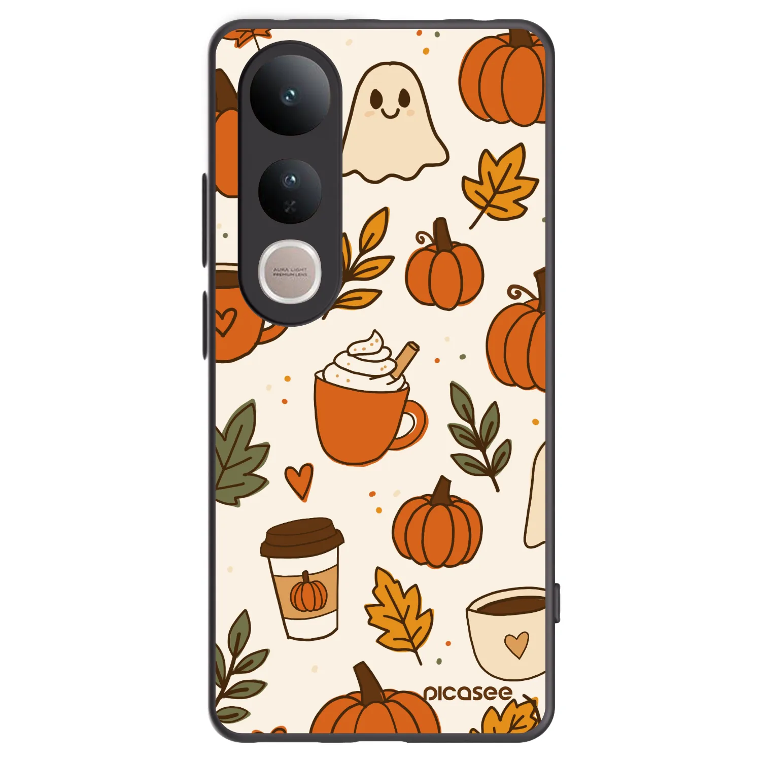 Picasee silikonski črni ovitek za Vivo V50 Lite 5G - Fall vibes