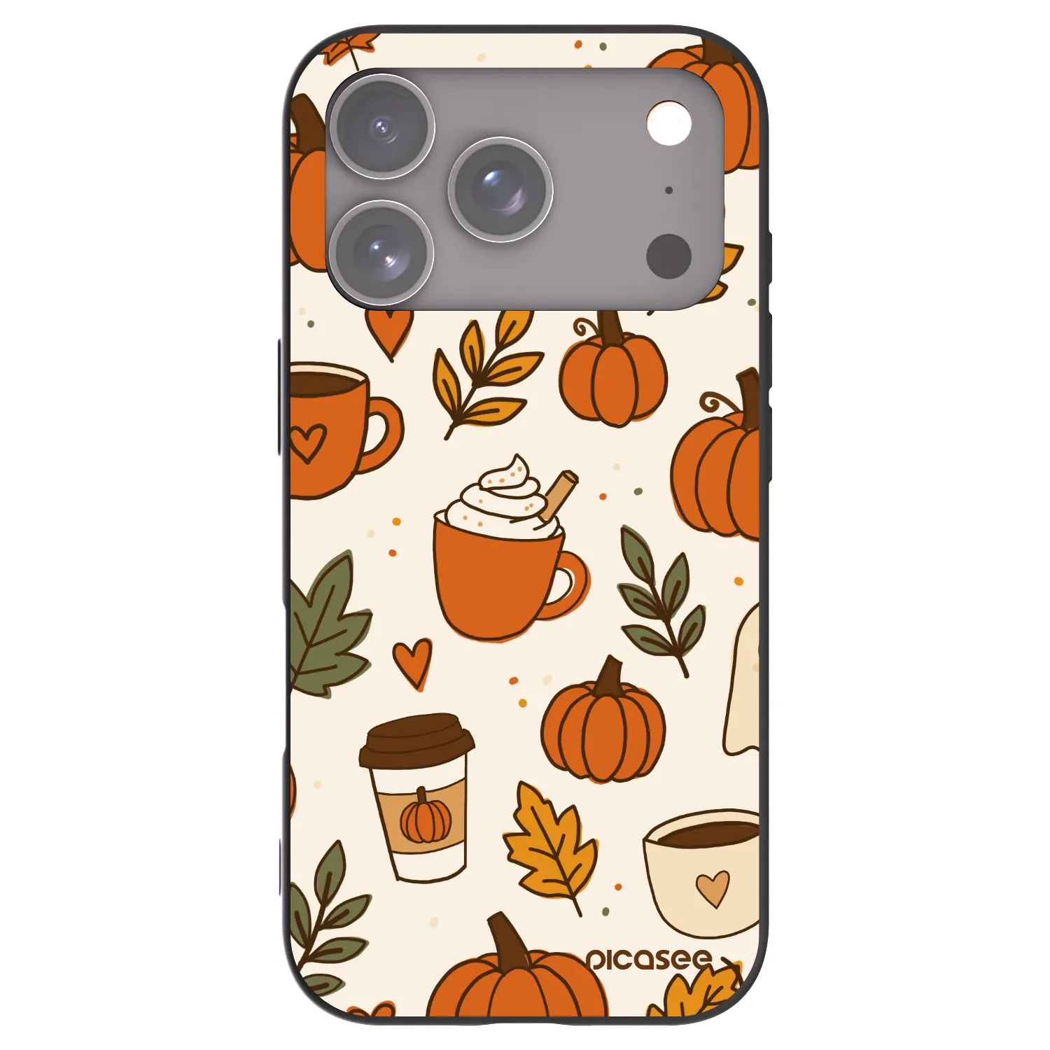 Picasee silikonski črni ovitek za Apple iPhone 17 Pro - Fall vibes