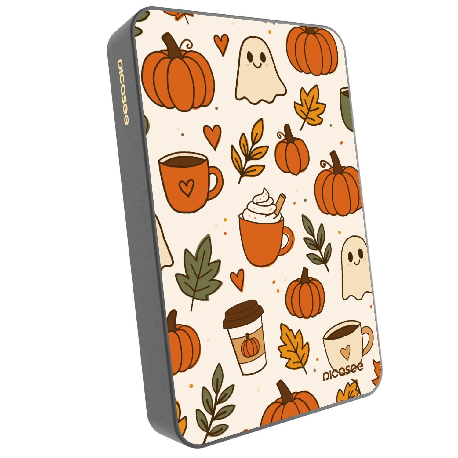 Picasee Prenosna baterija z MagSafe 10 000 mAh Siva - Fall vibes