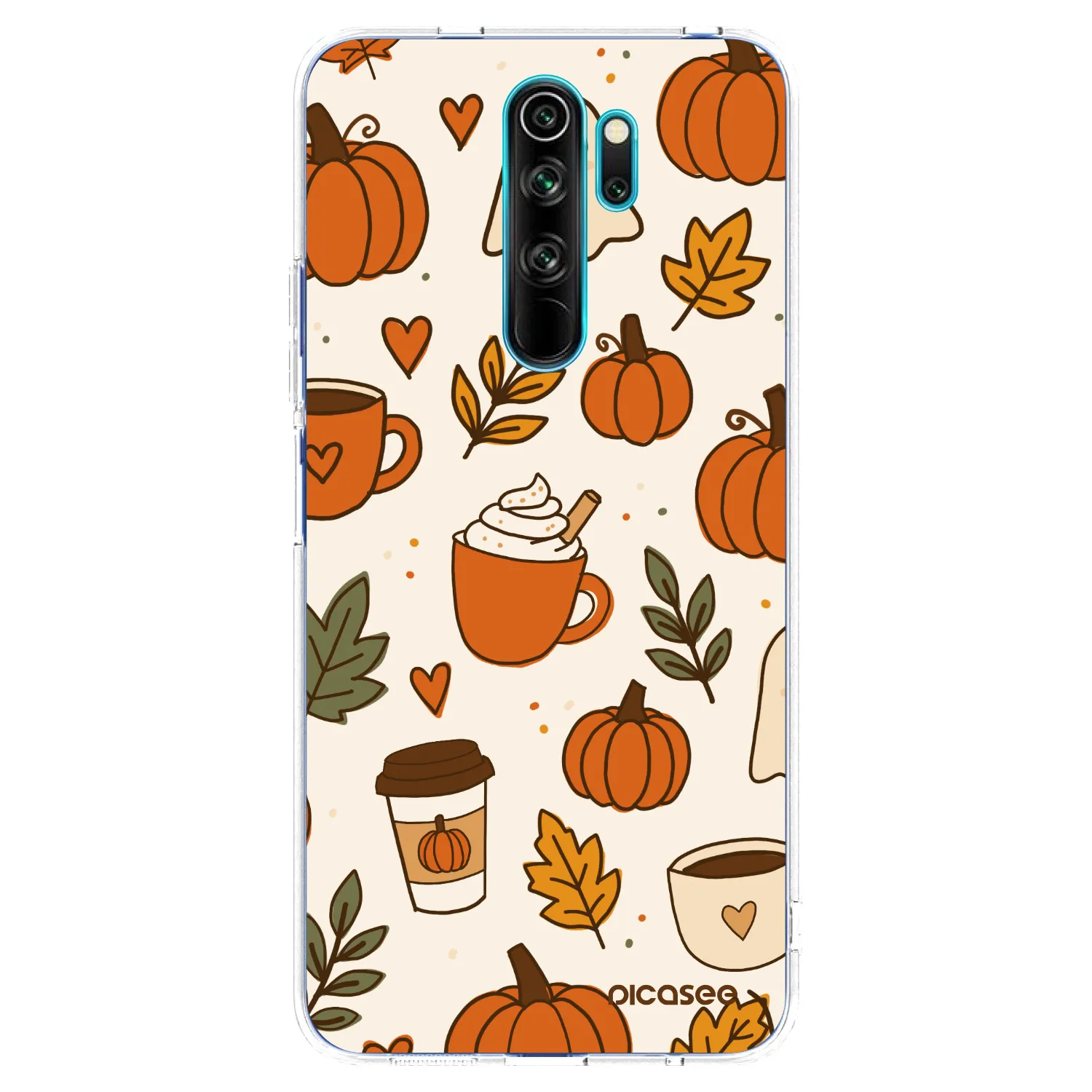 Picasee silikonski prozorni ovitek za Xiaomi Redmi Note 8 Pro - Fall vibes