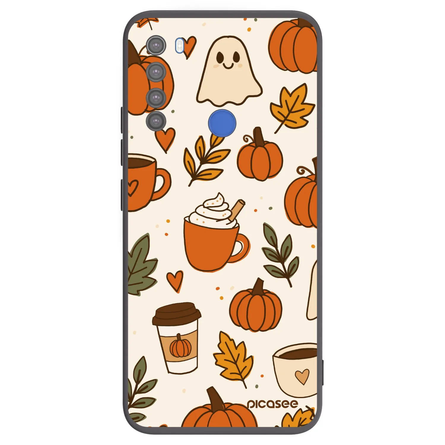Picasee silikonski črni ovitek za Xiaomi Redmi Note 8T - Fall vibes