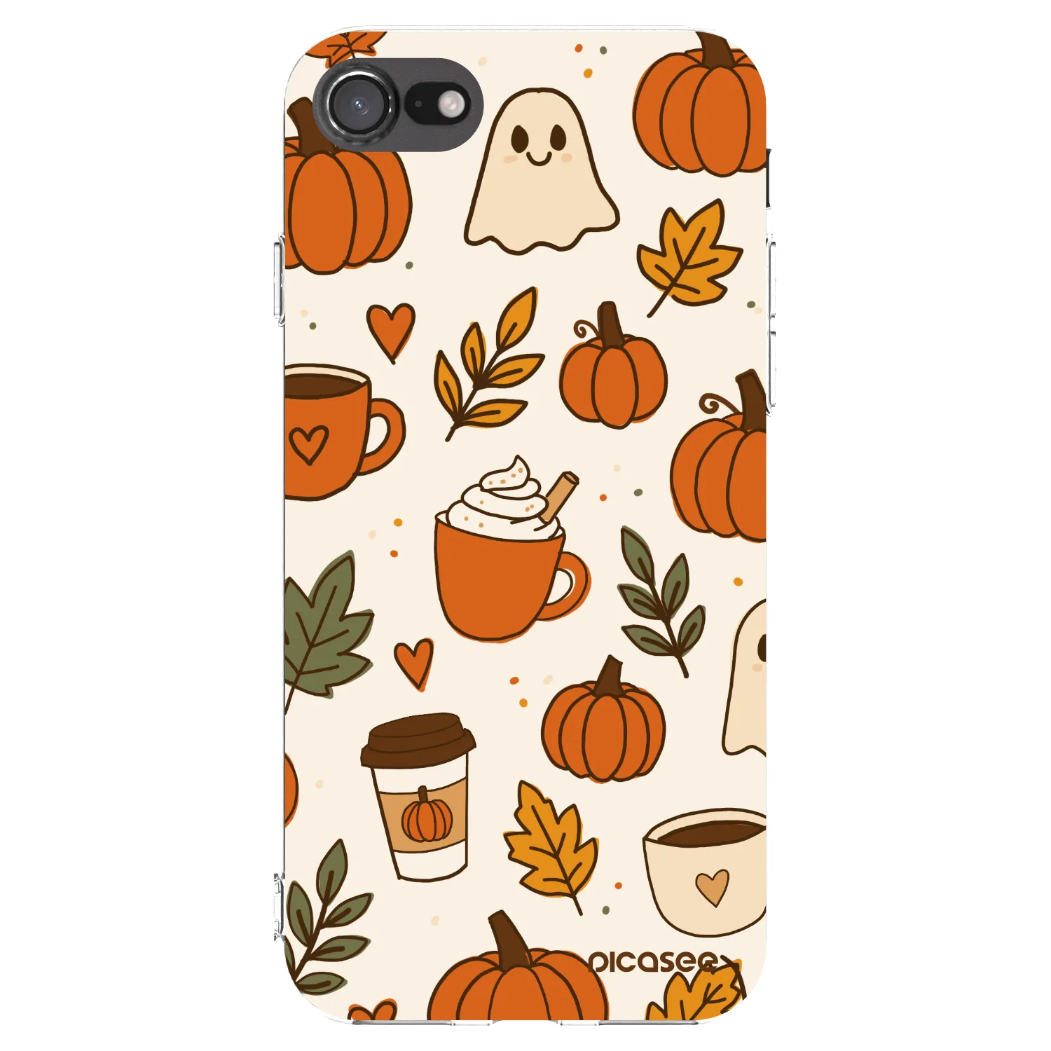 Picasee silikonski prozorni ovitek za Apple iPhone SE 2020 - Fall vibes