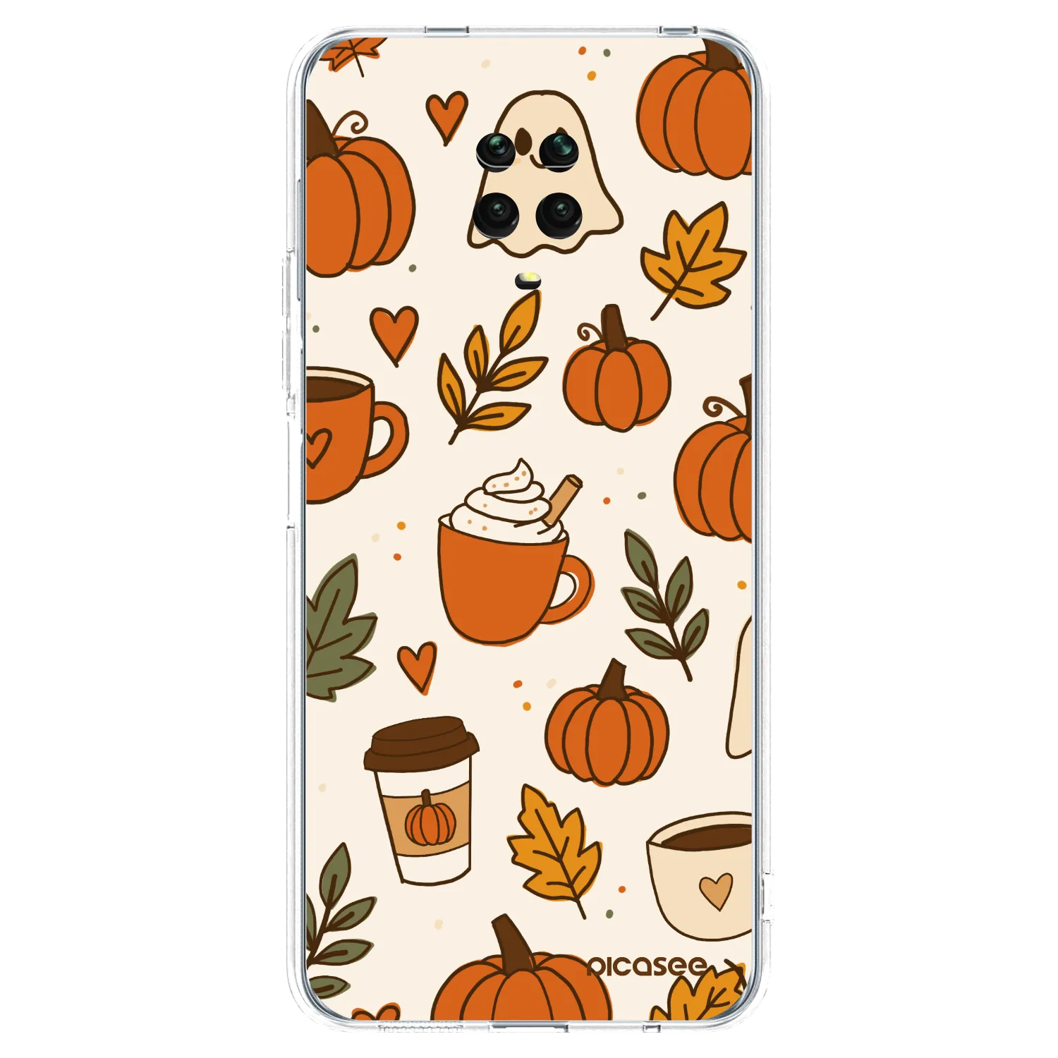 Picasee silikonski prozorni ovitek za Xiaomi Redmi Note 9 Pro - Fall vibes