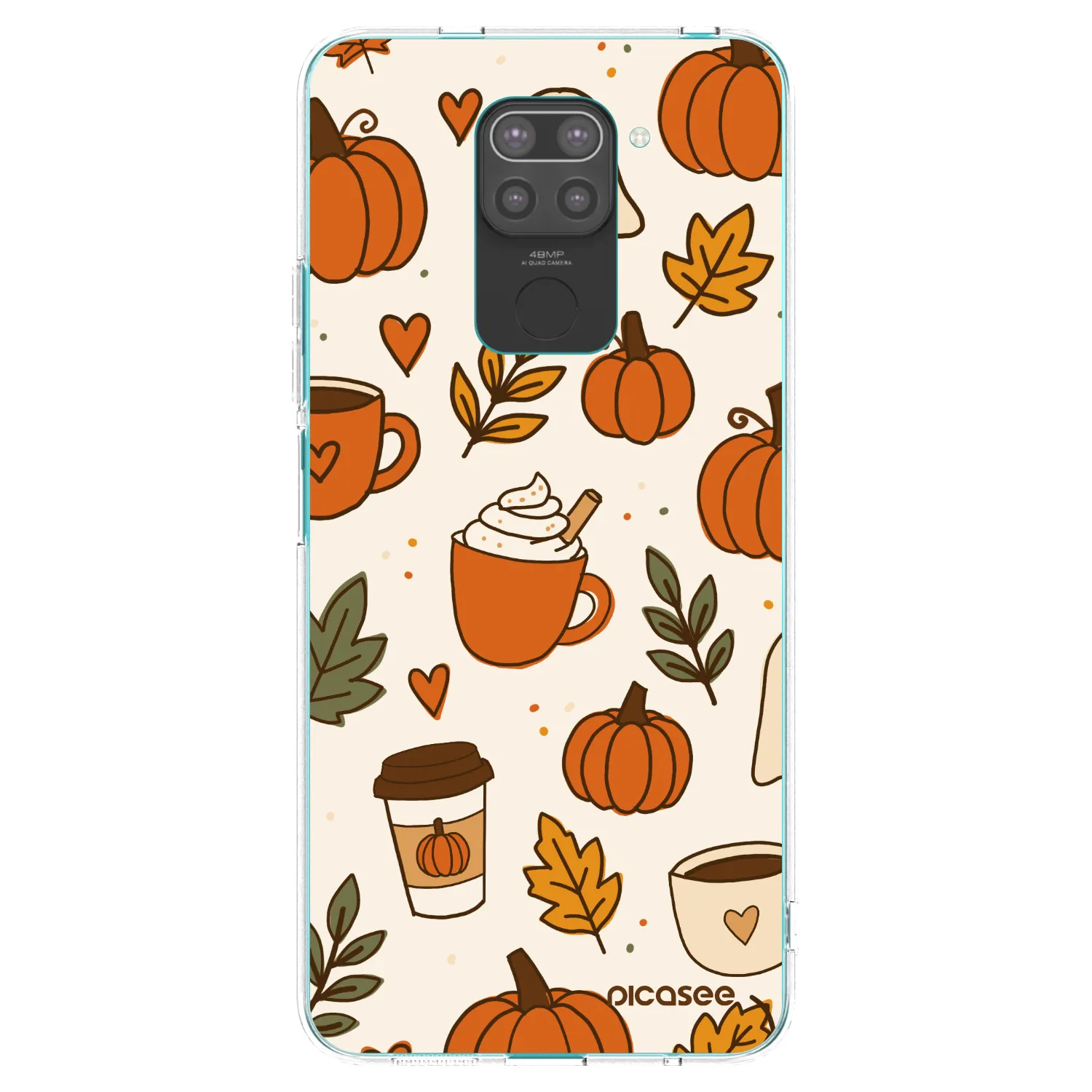 Picasee silikonski črni ovitek za Xiaomi Redmi Note 9 - Fall vibes
