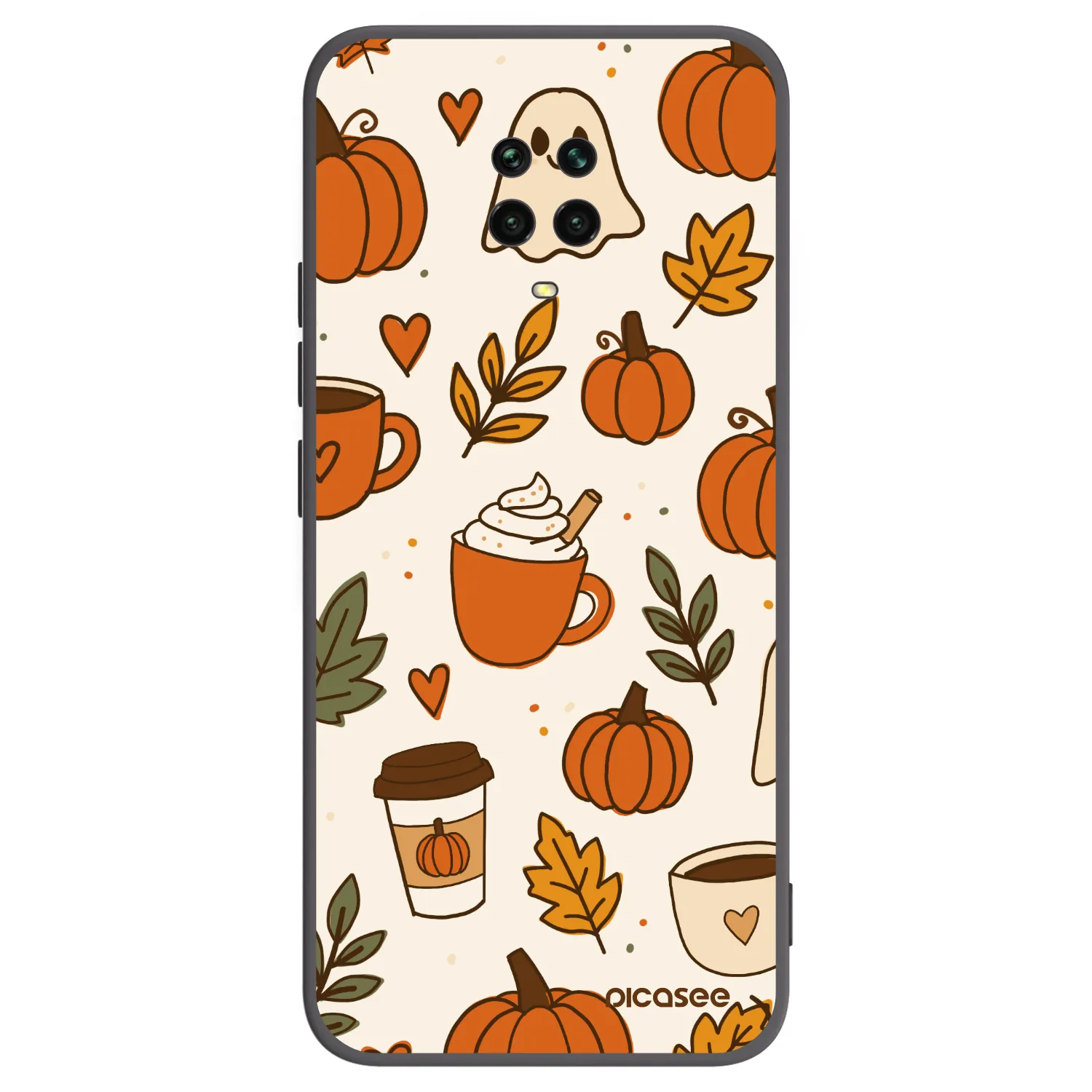 Picasee silikonski črni ovitek za Xiaomi Redmi Note 9S - Fall vibes