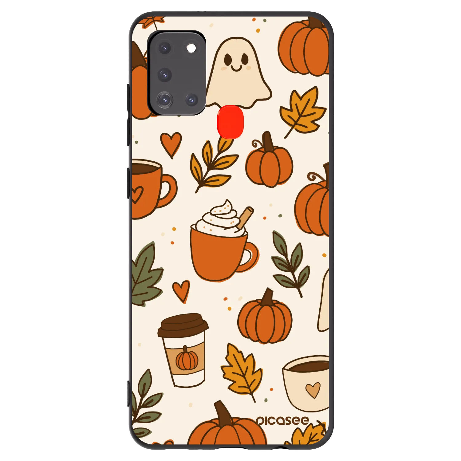 Picasee silikonski črni ovitek za Samsung Galaxy A21s - Fall vibes