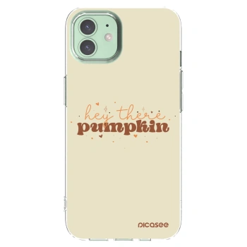 Picasee silikonski prozorni ovitek za Apple iPhone 12 - Hey there pumpkin