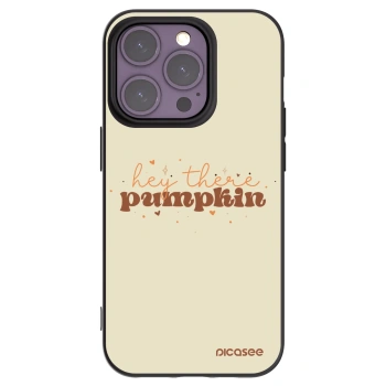 Picasee silikonski črni ovitek za Apple iPhone 14 Pro - Hey there pumpkin