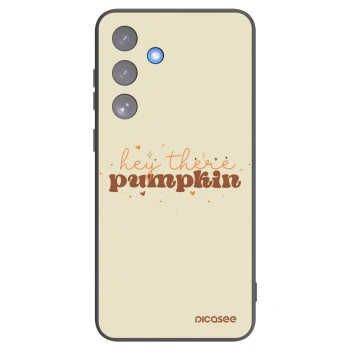 Picasee silikonski črni ovitek za Samsung Galaxy S25 FE 5G - Hey there pumpkin