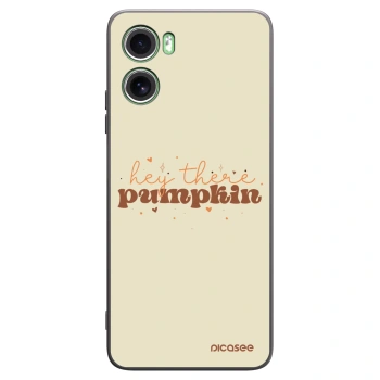 Picasee silikonski črni ovitek za Motorola Moto G06 - Hey there pumpkin