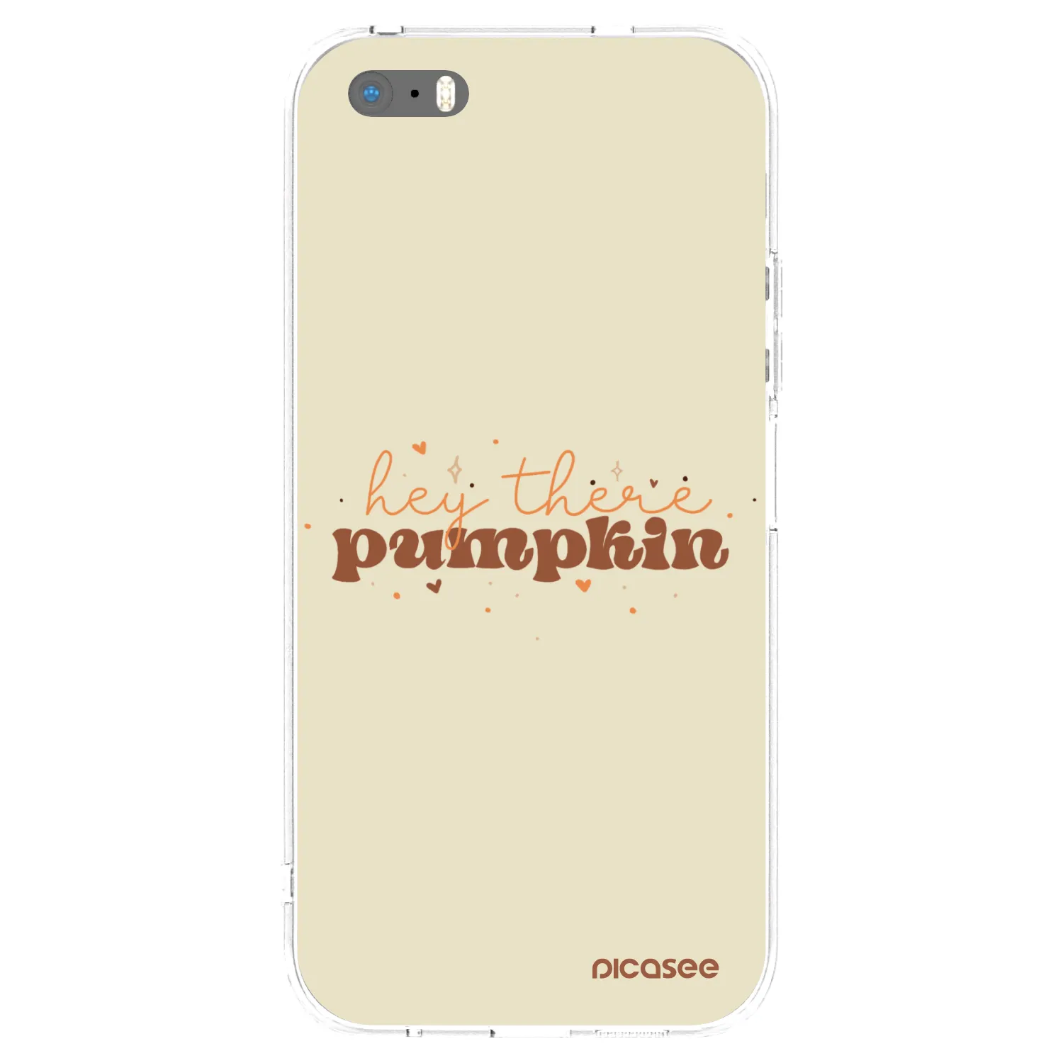 Picasee silikonski prozorni ovitek za Apple iPhone 5/5S/SE - Hey there pumpkin