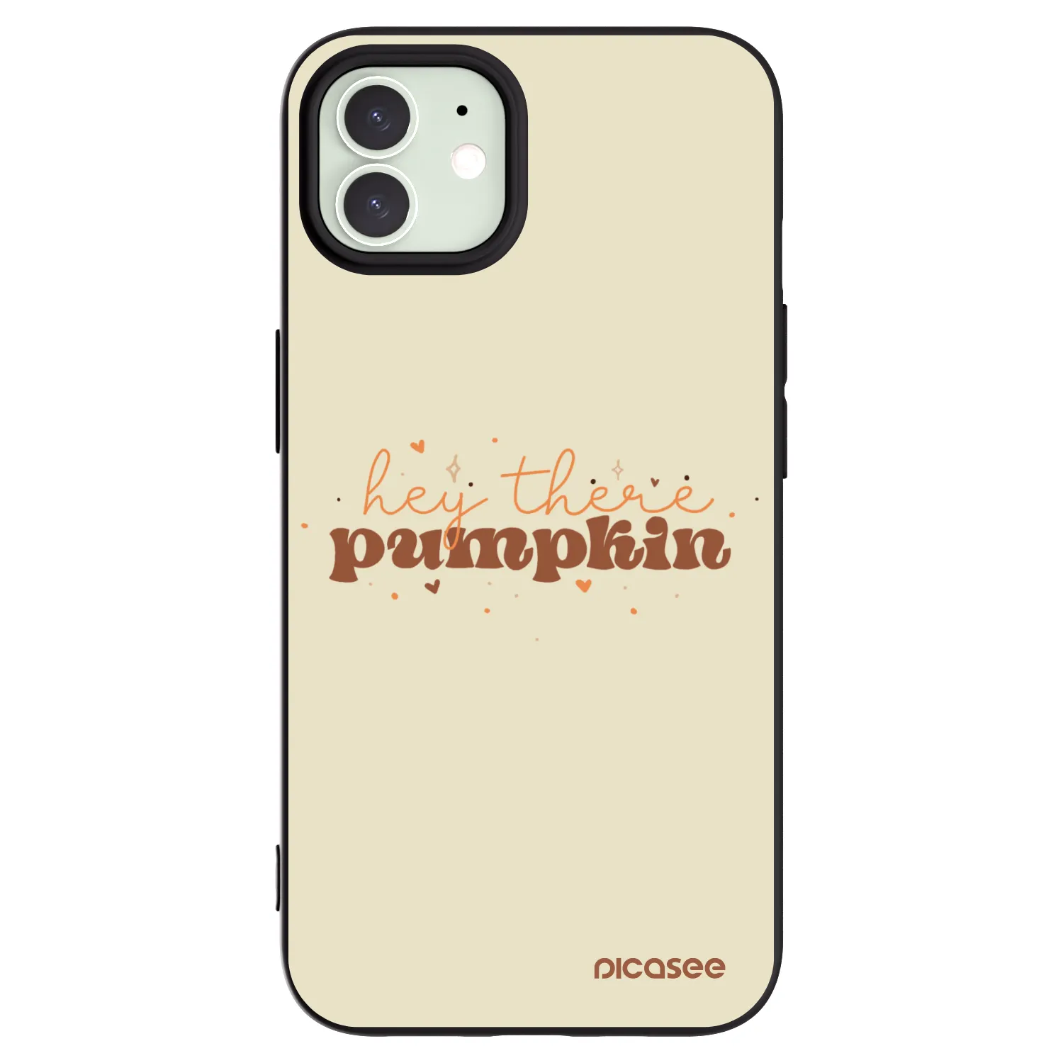 Picasee silikonski črni ovitek za Apple iPhone 12 - Hey there pumpkin
