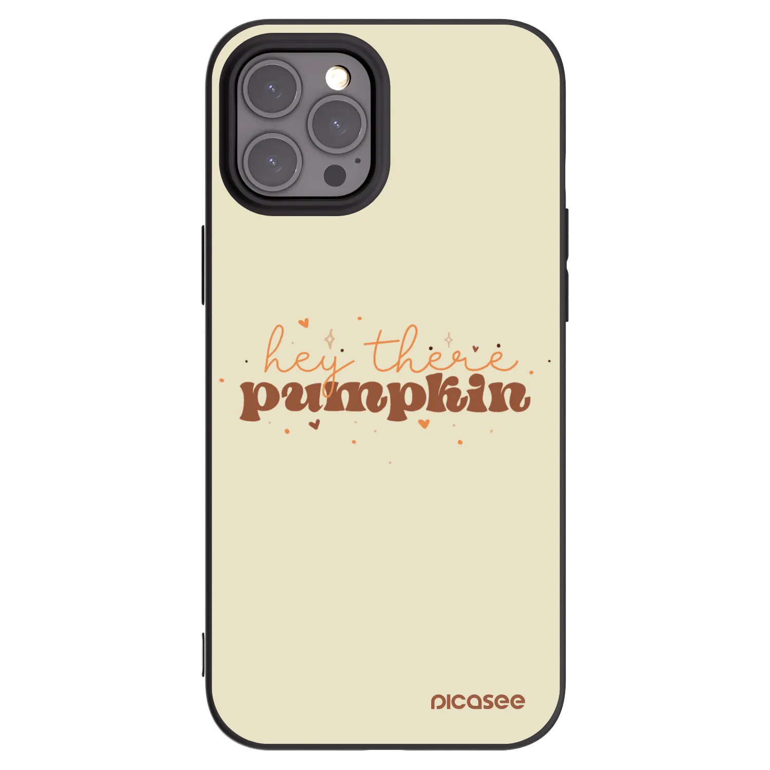 Picasee silikonski črni ovitek za Apple iPhone 12 Pro Max - Hey there pumpkin