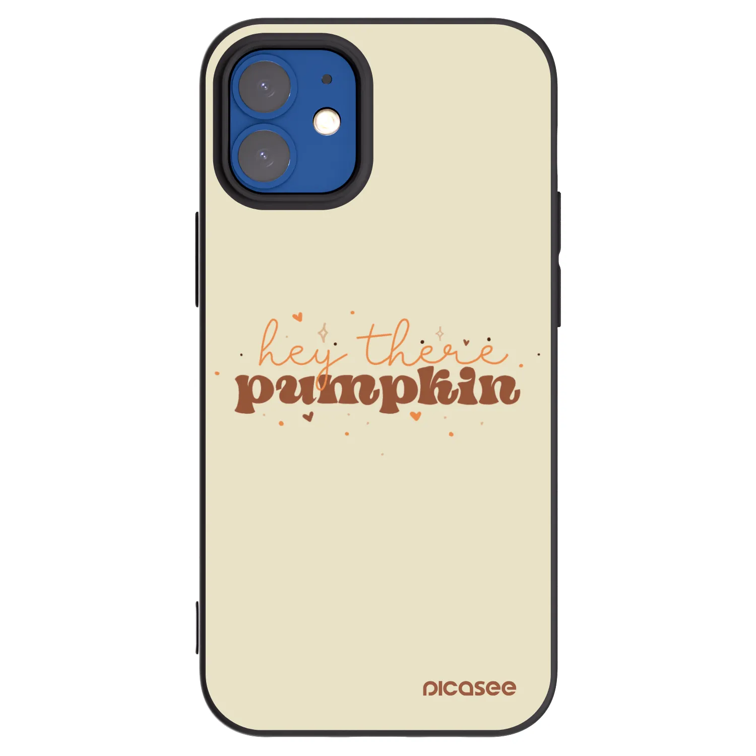 Picasee silikonski črni ovitek za Apple iPhone 12 mini - Hey there pumpkin