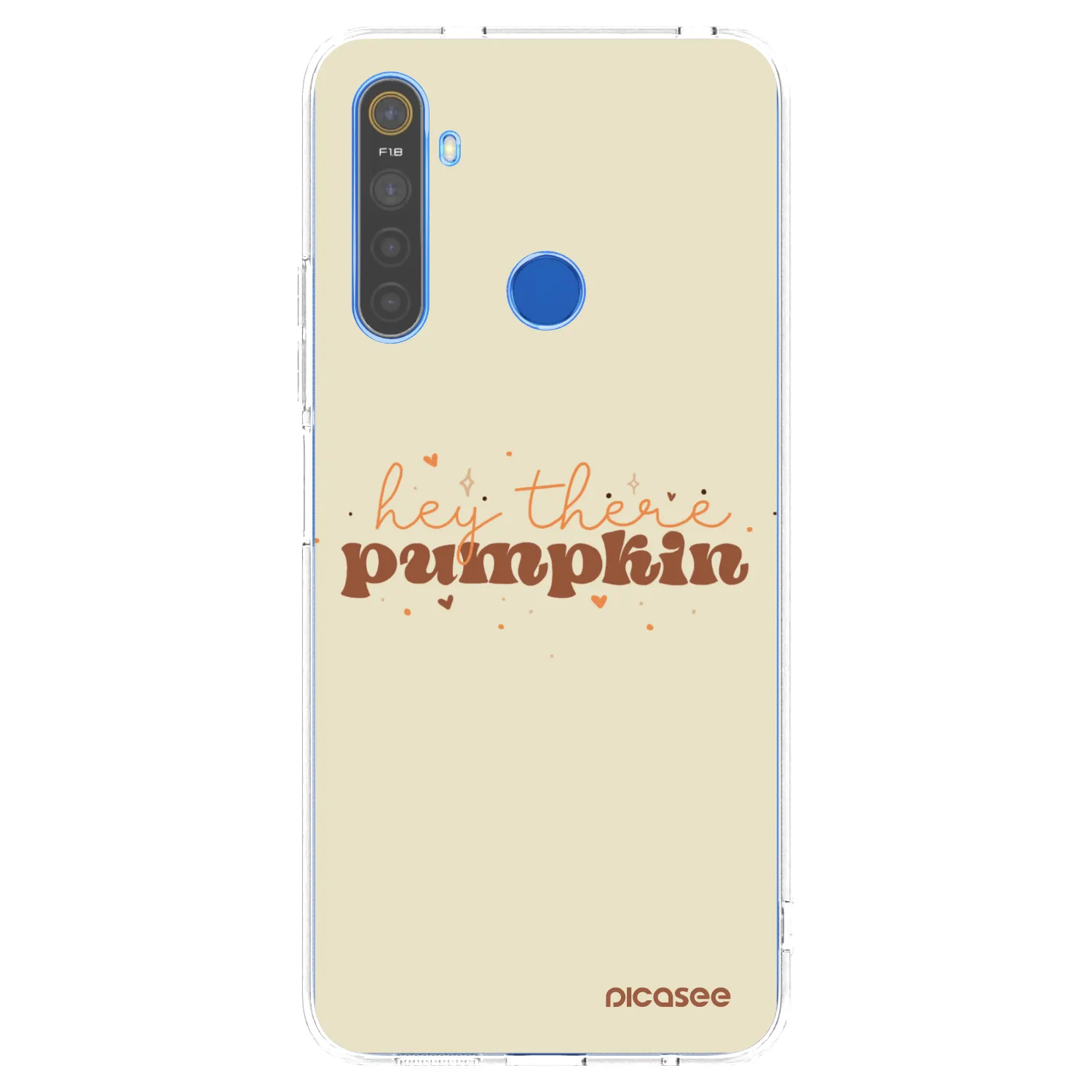 Picasee silikonski prozorni ovitek za Realme 5 - Hey there pumpkin