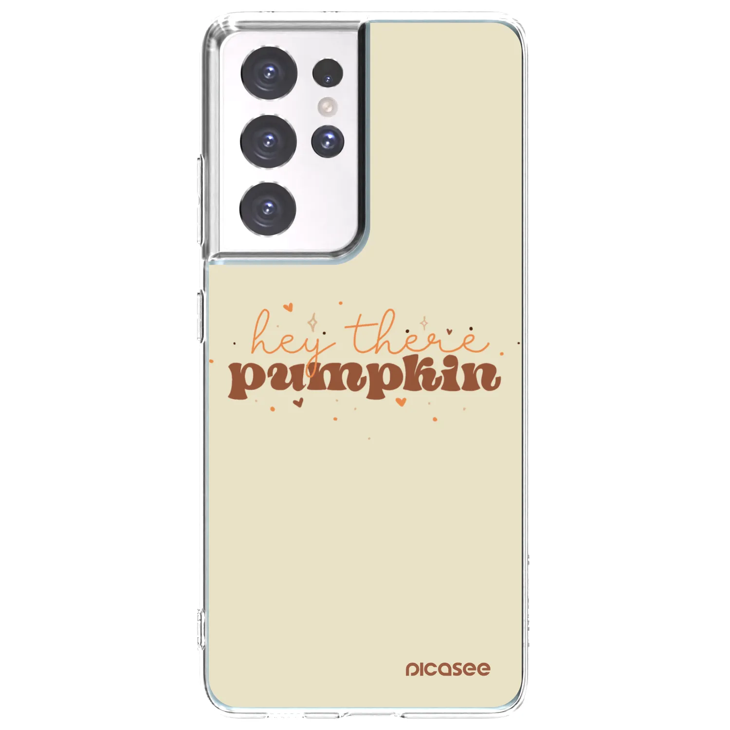 Picasee silikonski prozorni ovitek za Samsung Galaxy S21 Ultra 5G G998B - Hey there pumpkin