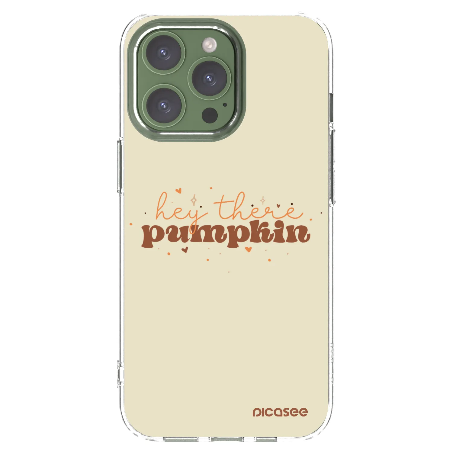 Picasee silikonski prozorni ovitek za Apple iPhone 13 Pro - Hey there pumpkin