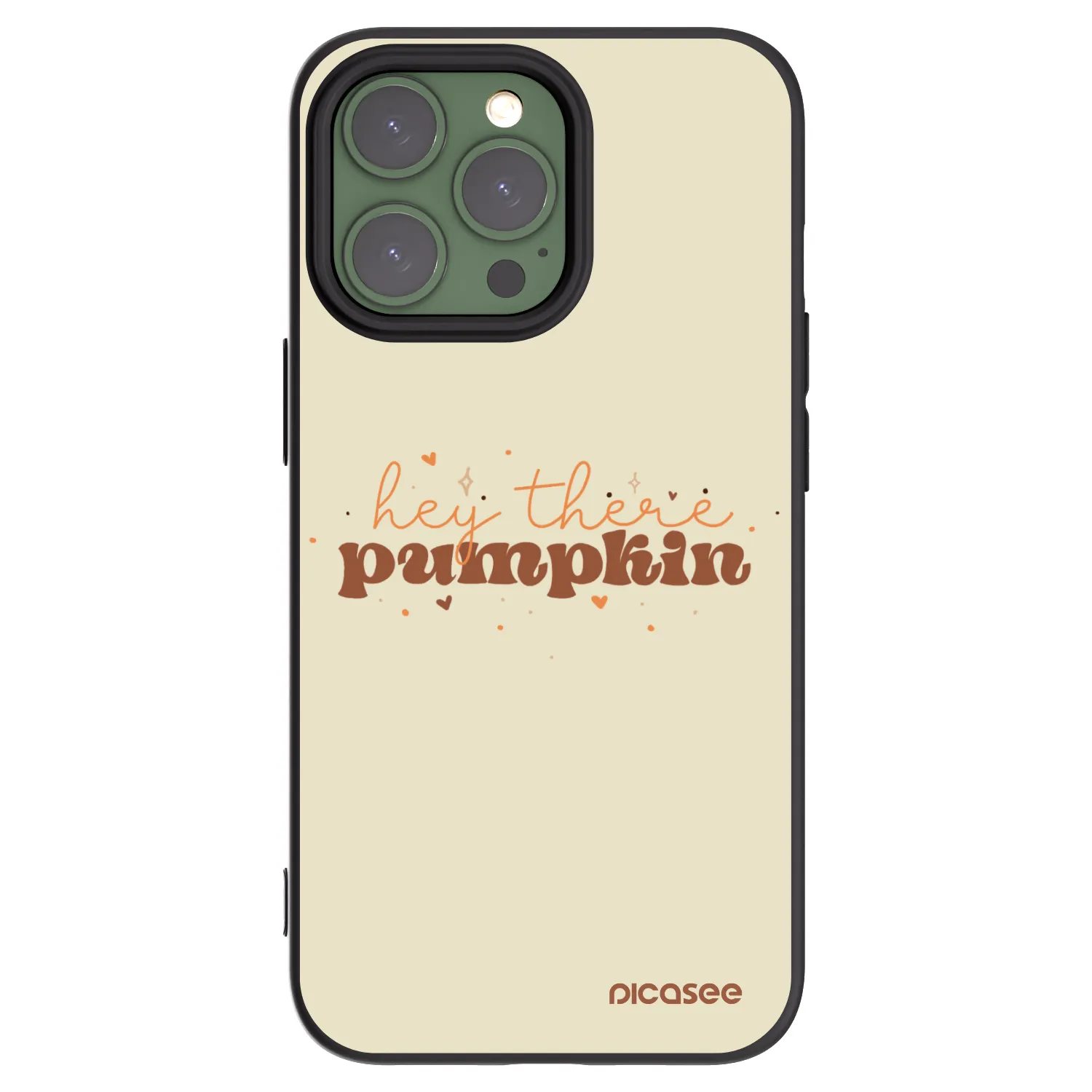 Picasee silikonski črni ovitek za Apple iPhone 13 Pro - Hey there pumpkin