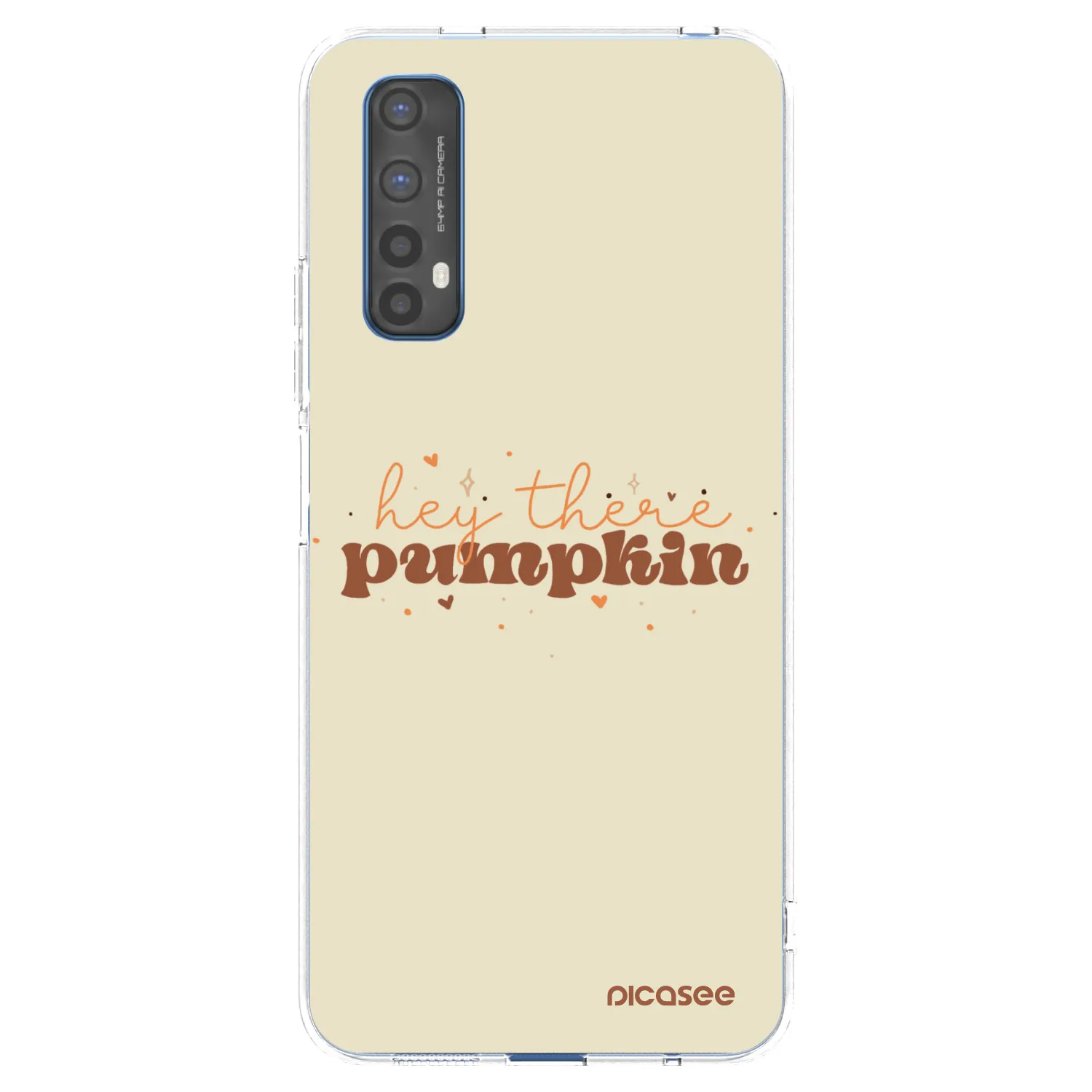 Picasee silikonski prozorni ovitek za Realme 7 - Hey there pumpkin