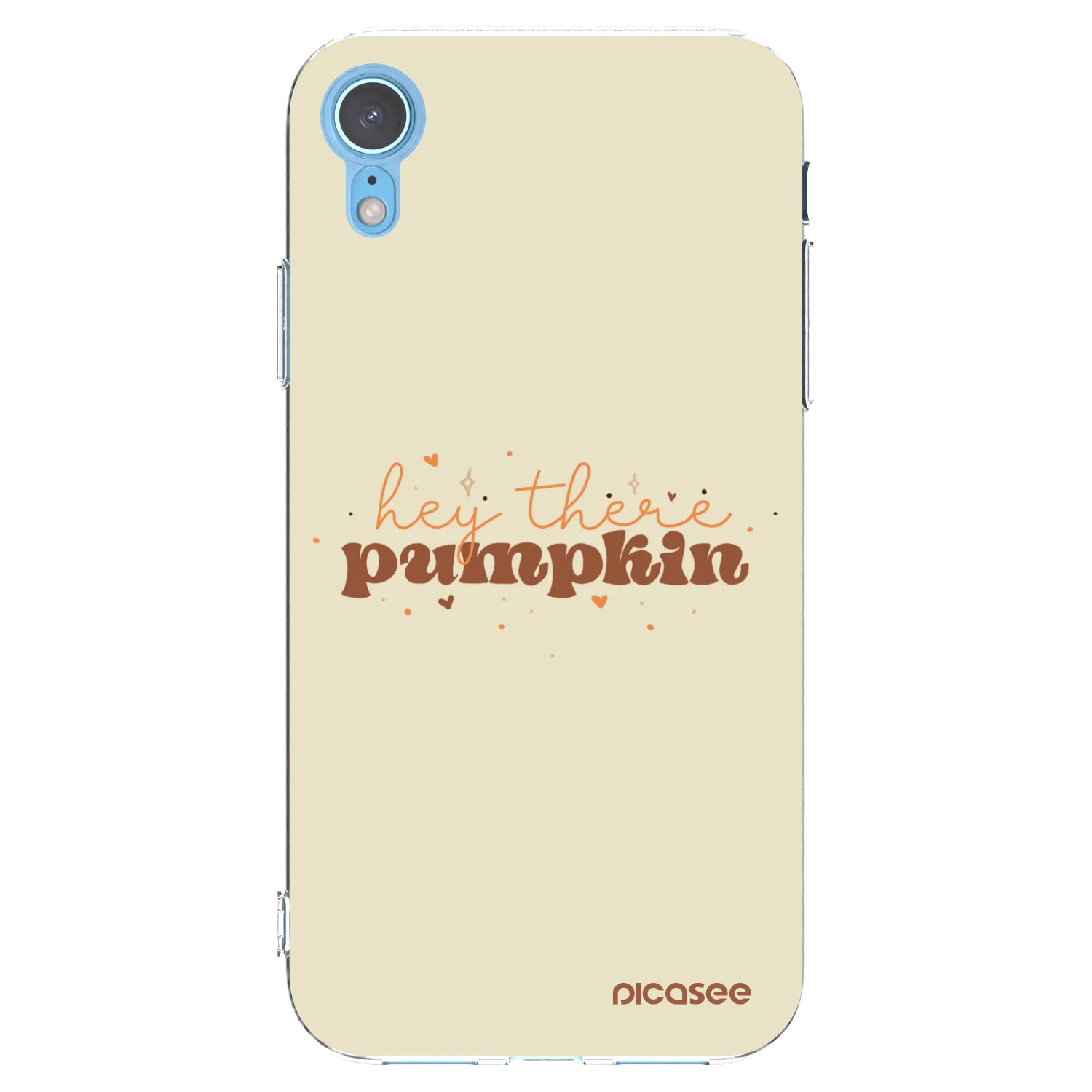 Picasee silikonski prozorni ovitek za Apple iPhone XR - Hey there pumpkin