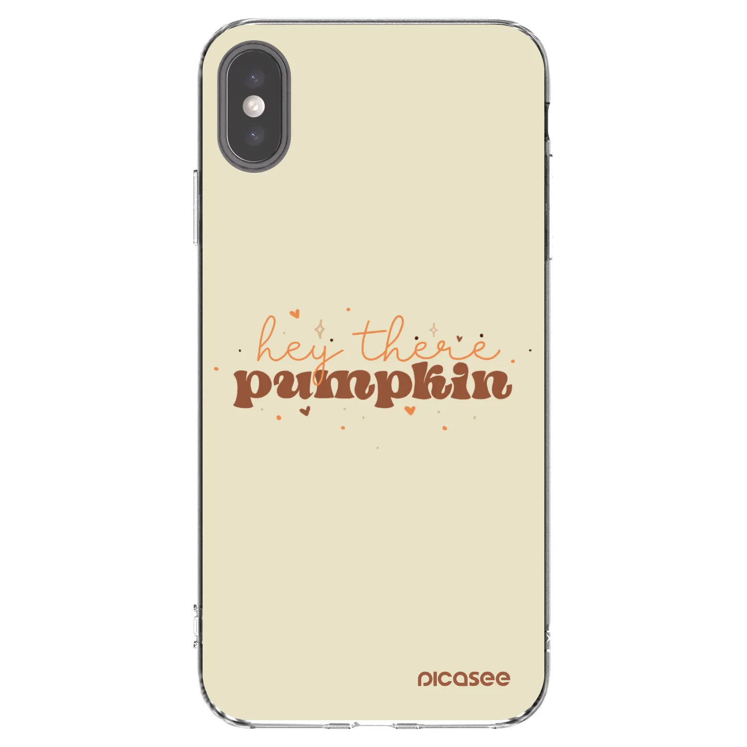 Picasee silikonski prozorni ovitek za Apple iPhone XS Max - Hey there pumpkin