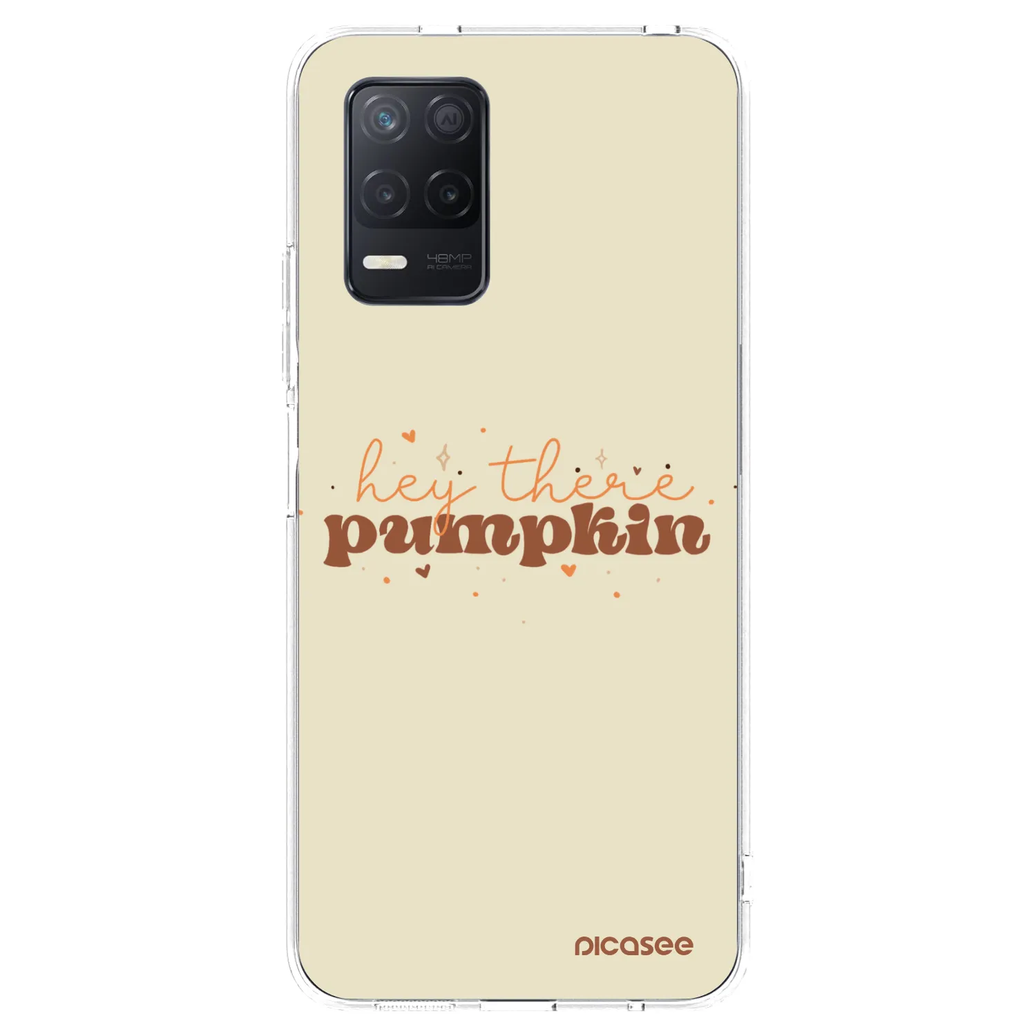 Picasee silikonski prozorni ovitek za Realme 8 5G - Hey there pumpkin