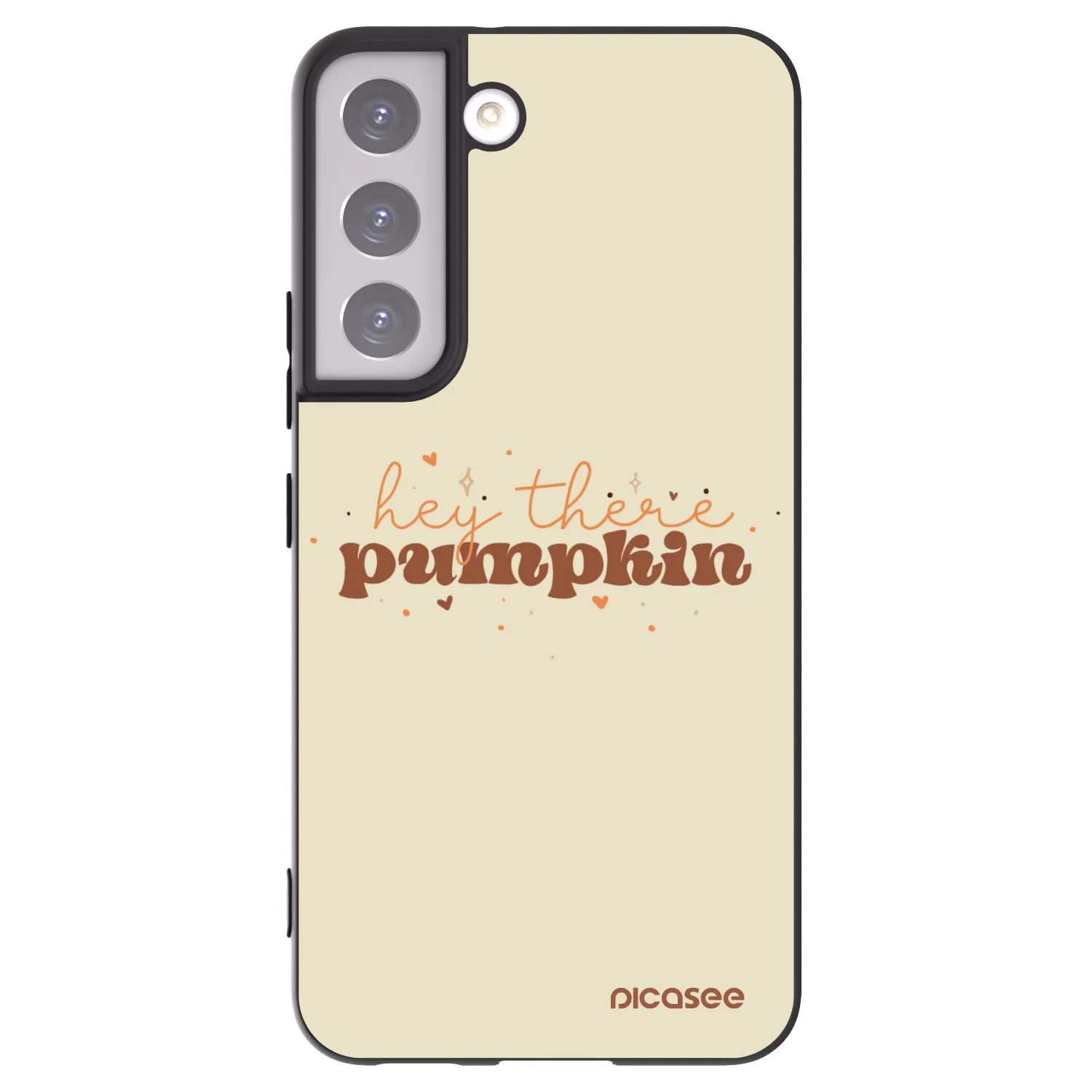 Picasee silikonski črni ovitek za Samsung Galaxy S22 5G - Hey there pumpkin
