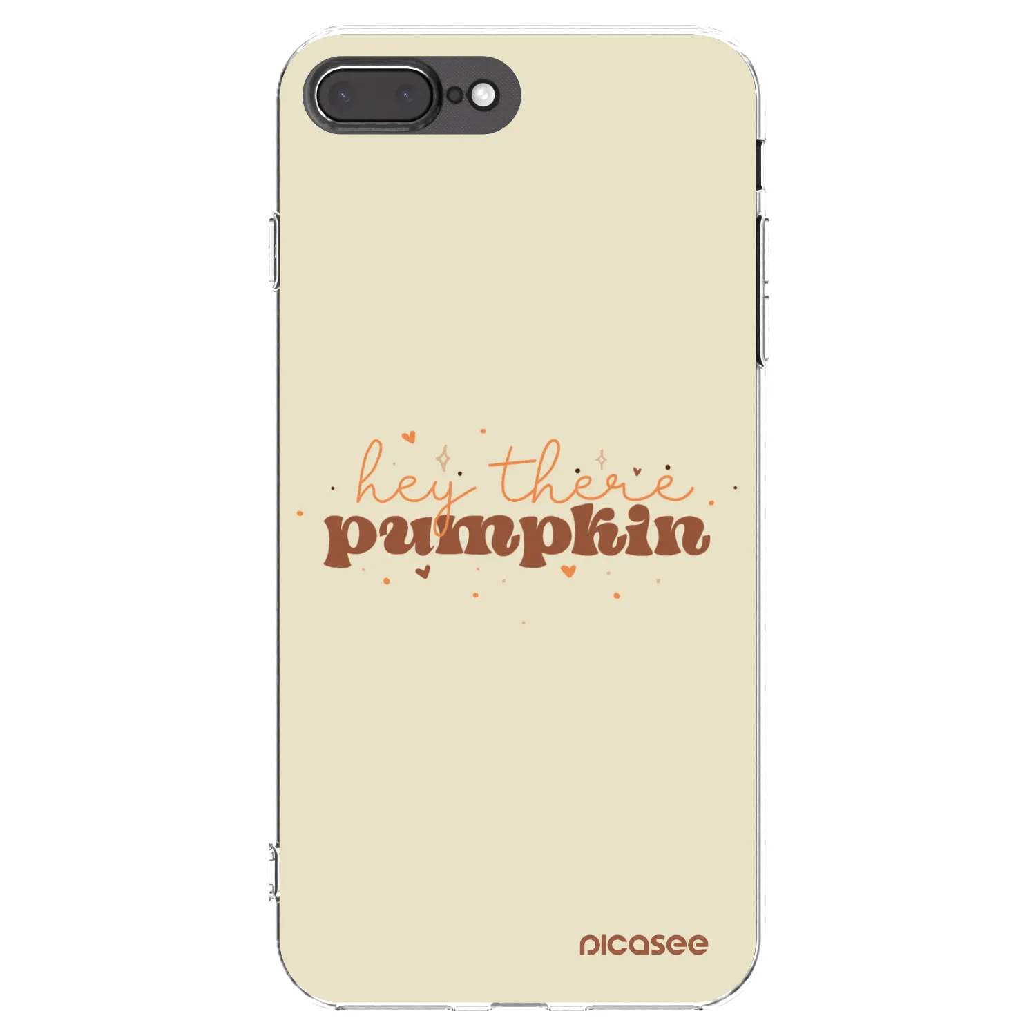 Picasee silikonski prozorni ovitek za Apple iPhone 7 Plus - Hey there pumpkin