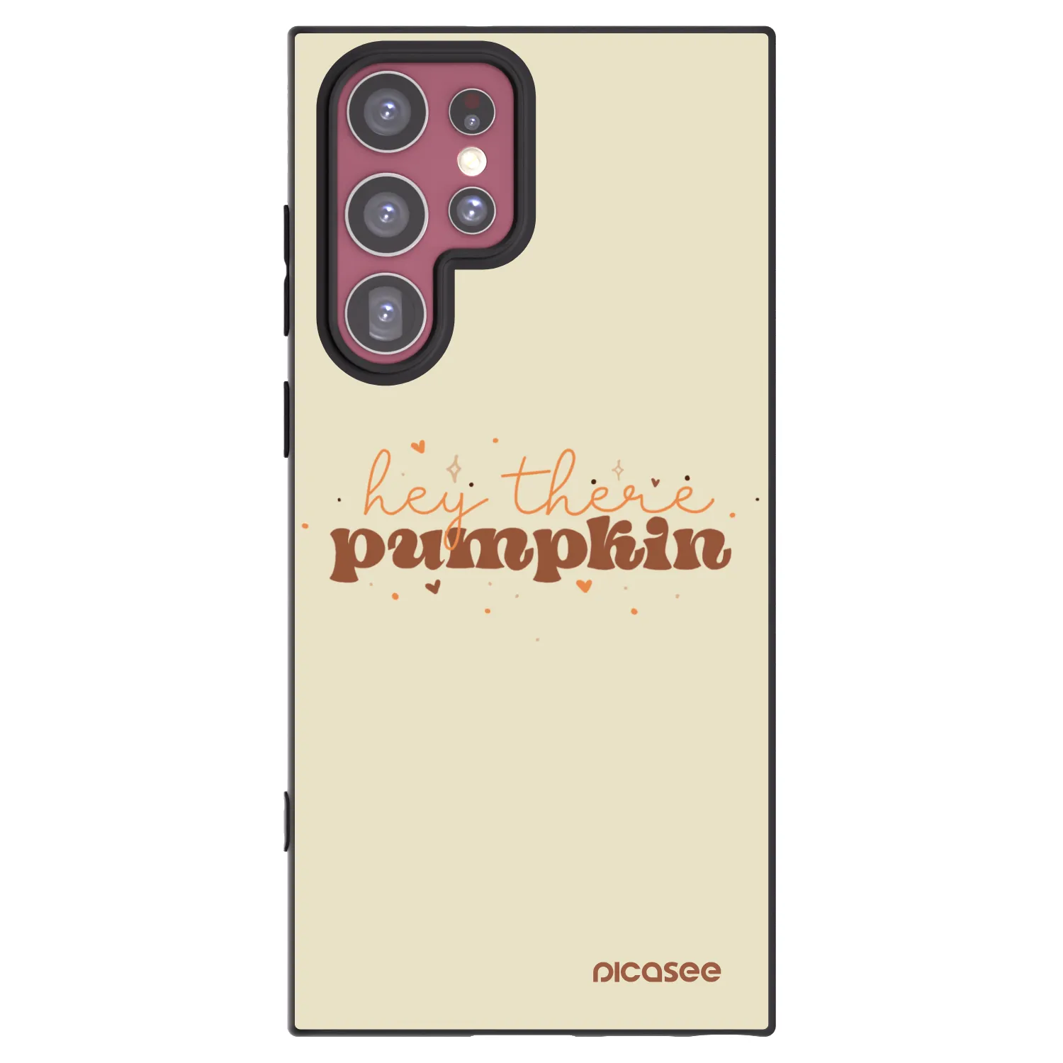 Picasee silikonski črni ovitek za Samsung Galaxy S22 Ultra 5G - Hey there pumpkin